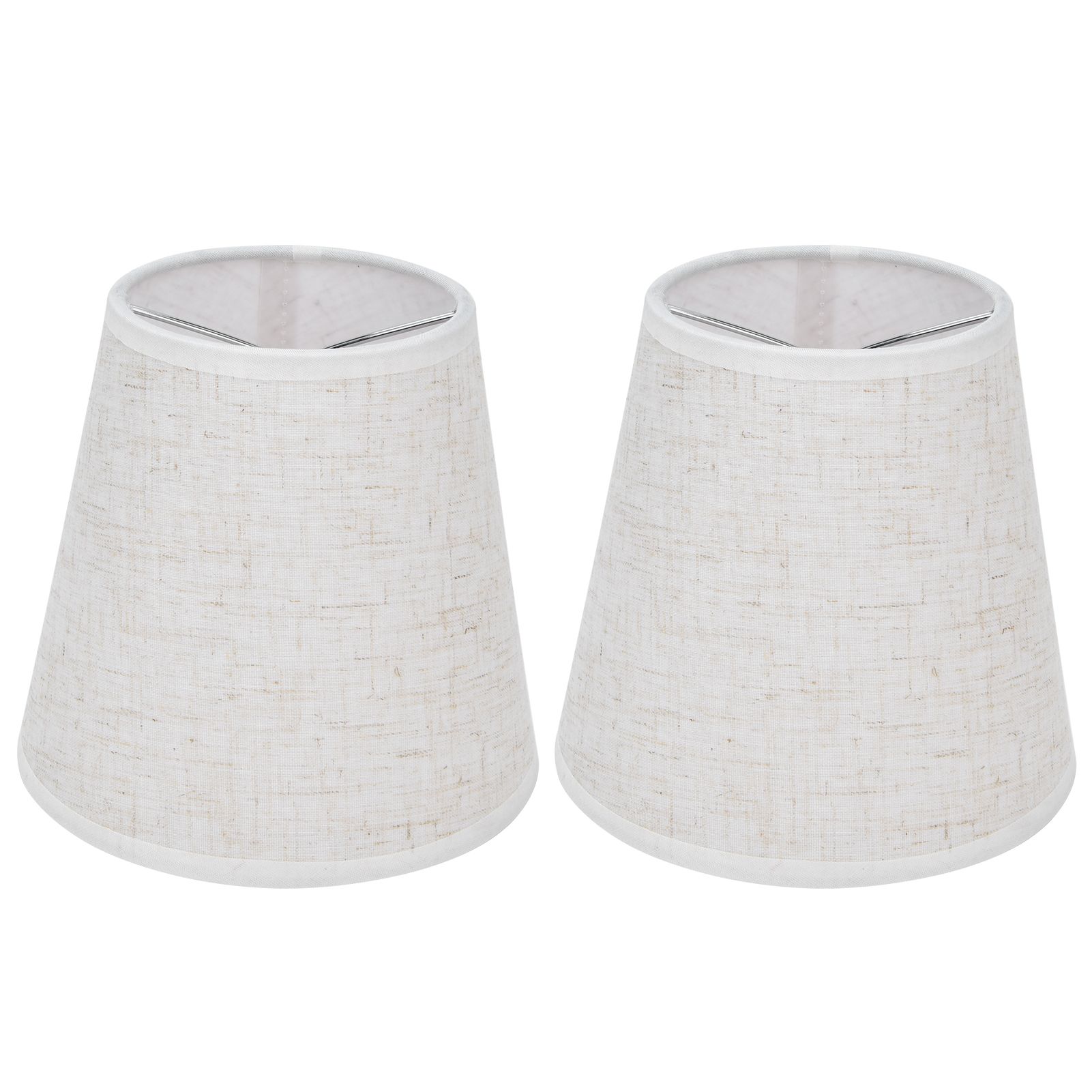 2PCS Table Lamp Shade Cover Fabric Clip On Lampshade for E14 Screw Candlestick