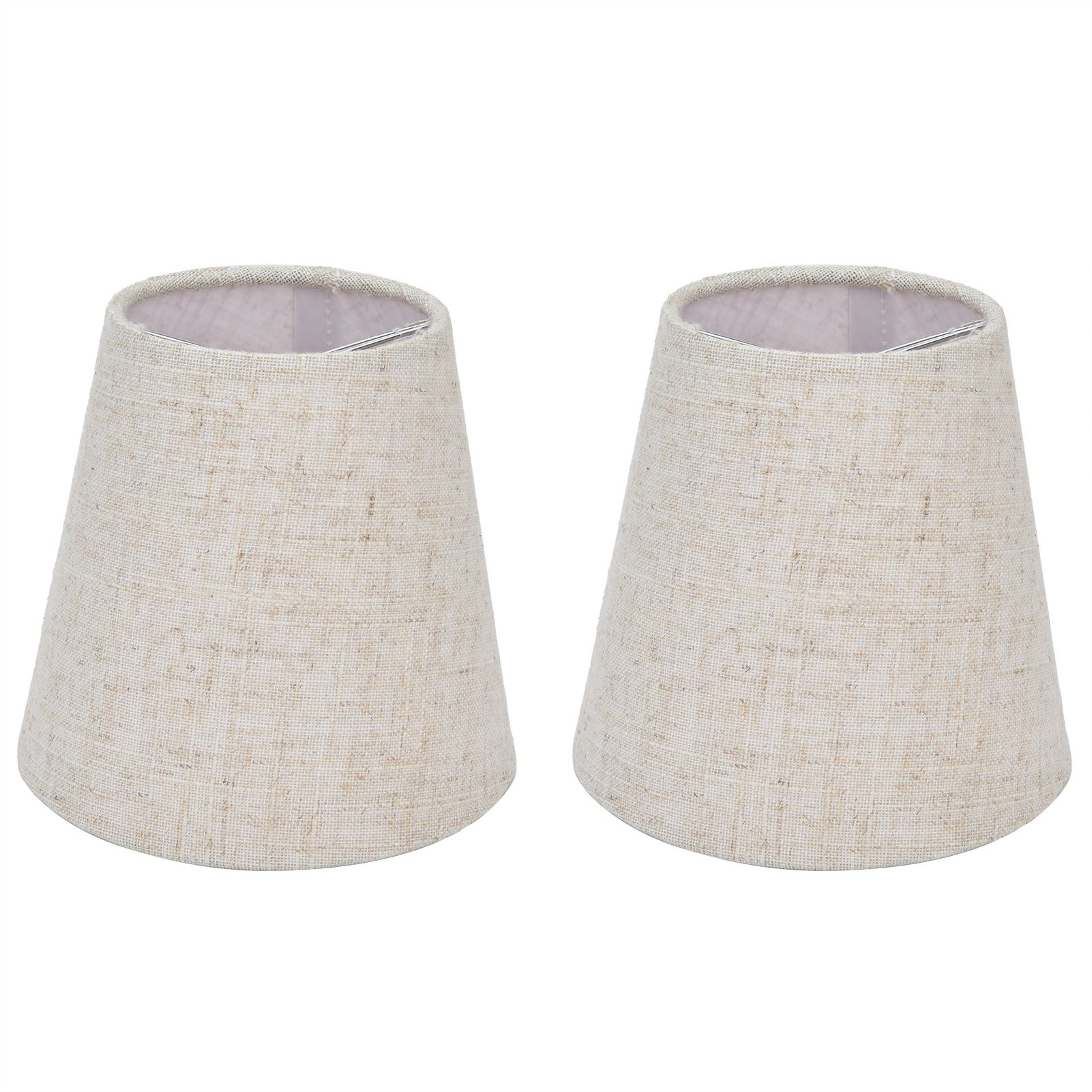 2PCS Table Lamp Shade Cover Fabric Clip On Lampshade for E14 Screw Candlestick