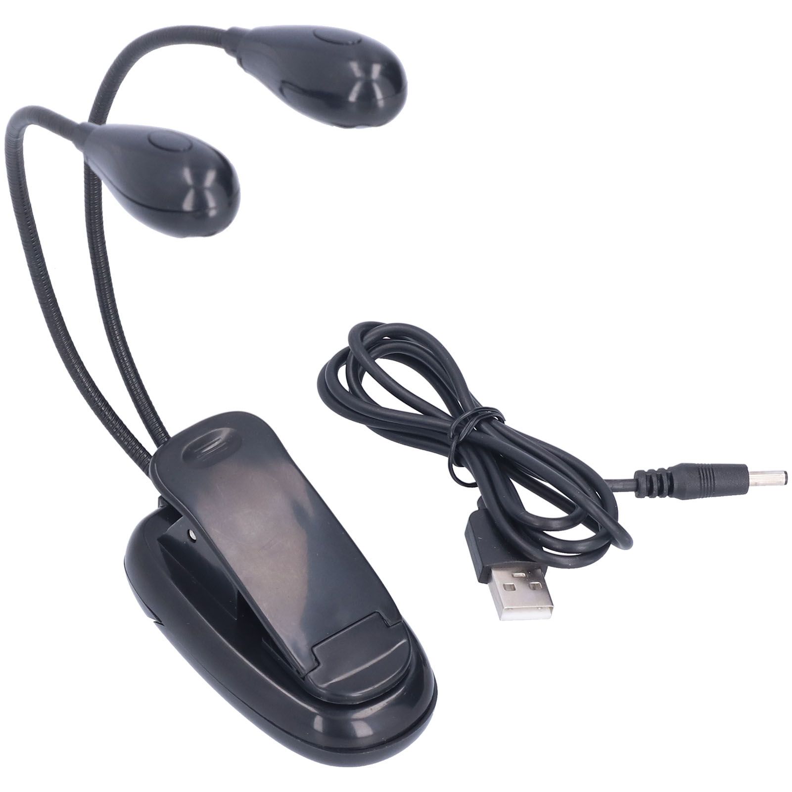 LED Book Light Eye Protecting 360° Rotatable White Light Double Pole 4 Lamp