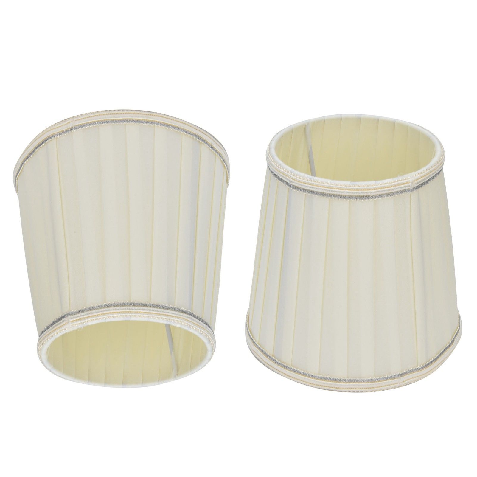 Fabric Lampshade Beige Silver Edge Craft European Style Simple Lamp Shade for view 6
