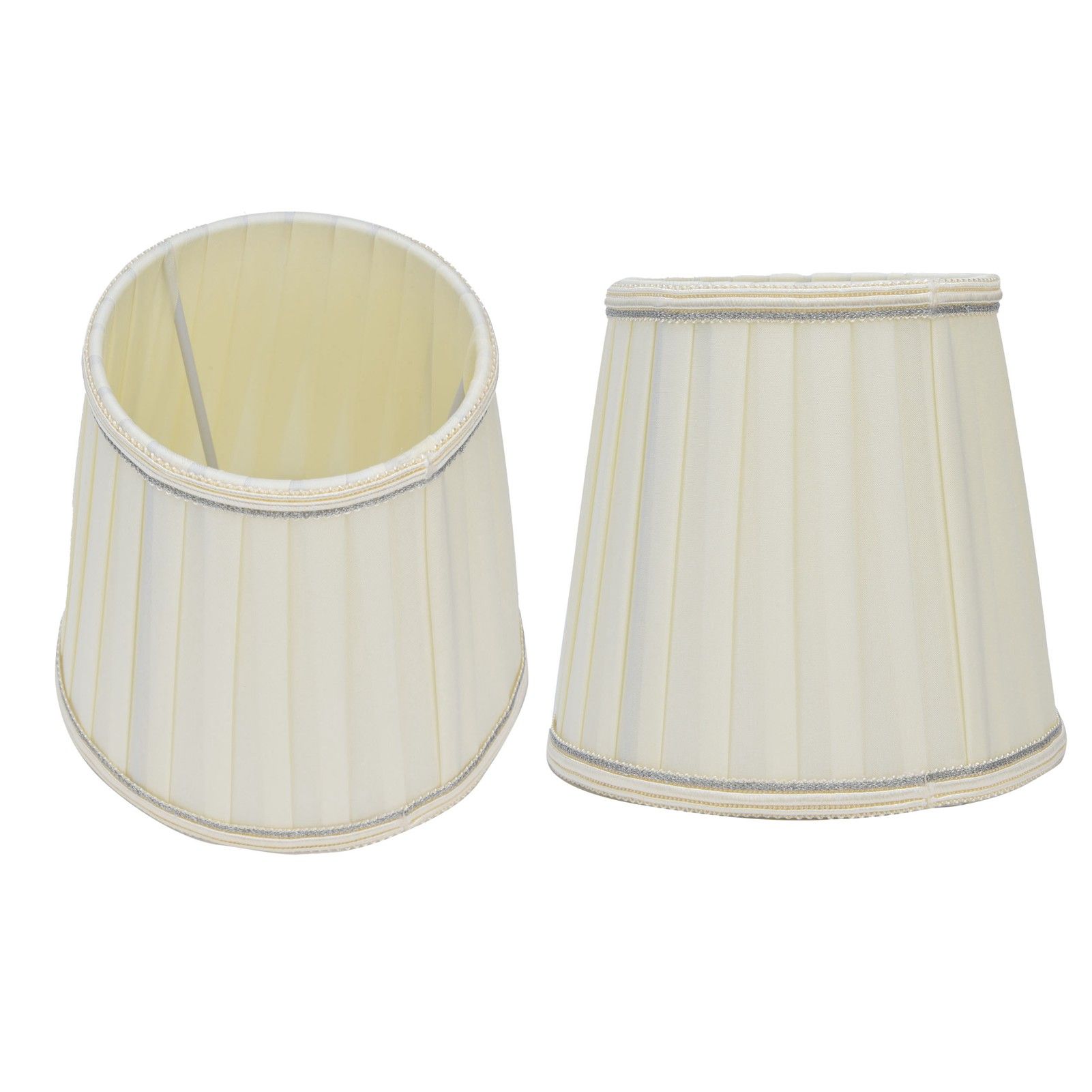 Fabric Lampshade Beige Silver Edge Craft European Style Simple Lamp Shade for view 8