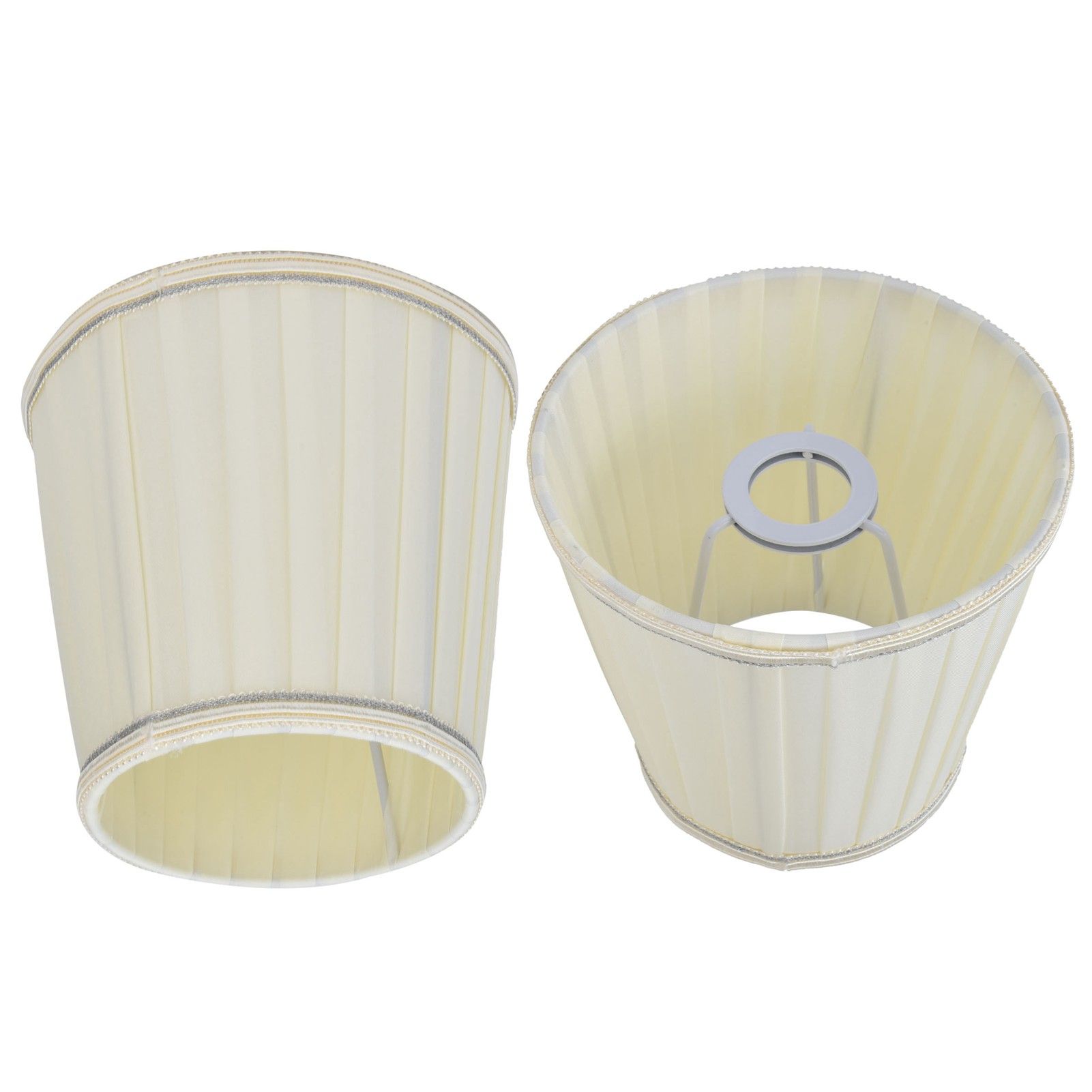 Fabric Lampshade Beige Silver Edge Craft European Style Simple Lamp Shade for view 10