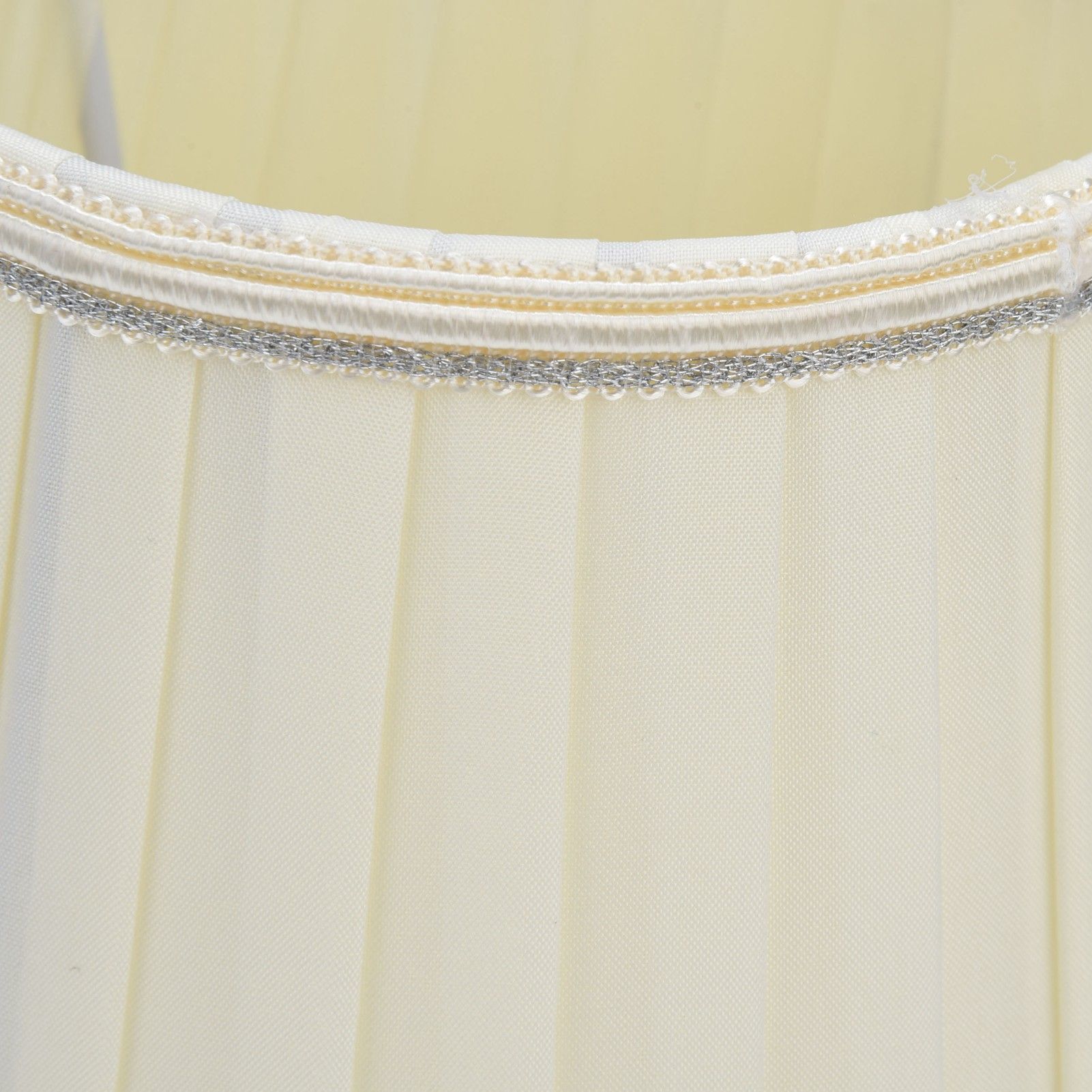 Fabric Lampshade Beige Silver Edge Craft European Style Simple Lamp Shade for view 13