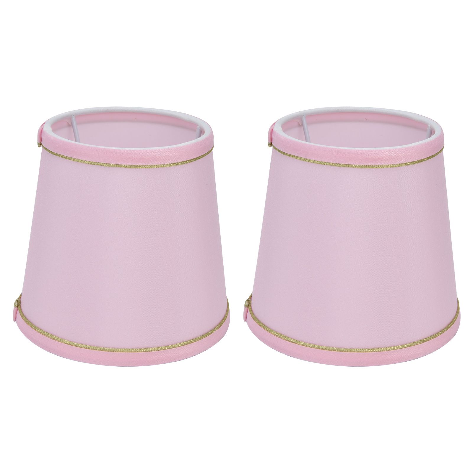 2PCS European Style E14 Lamp Shade Pink Lampshade for Chandelier Table Wall view 2