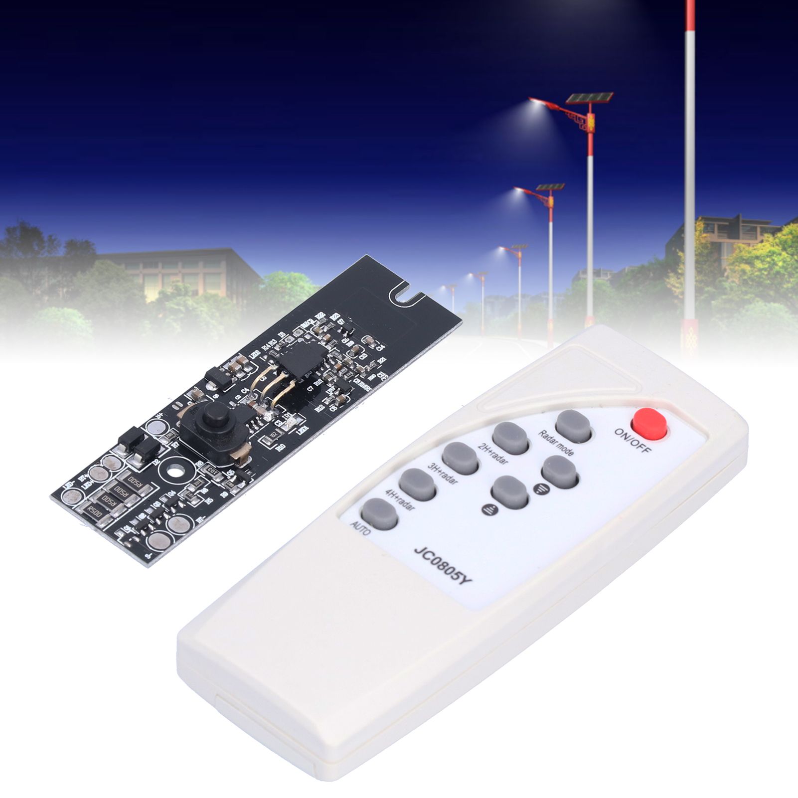 Solar Circuit Board Light Control Radar Human Body Induction High Light Low view 12