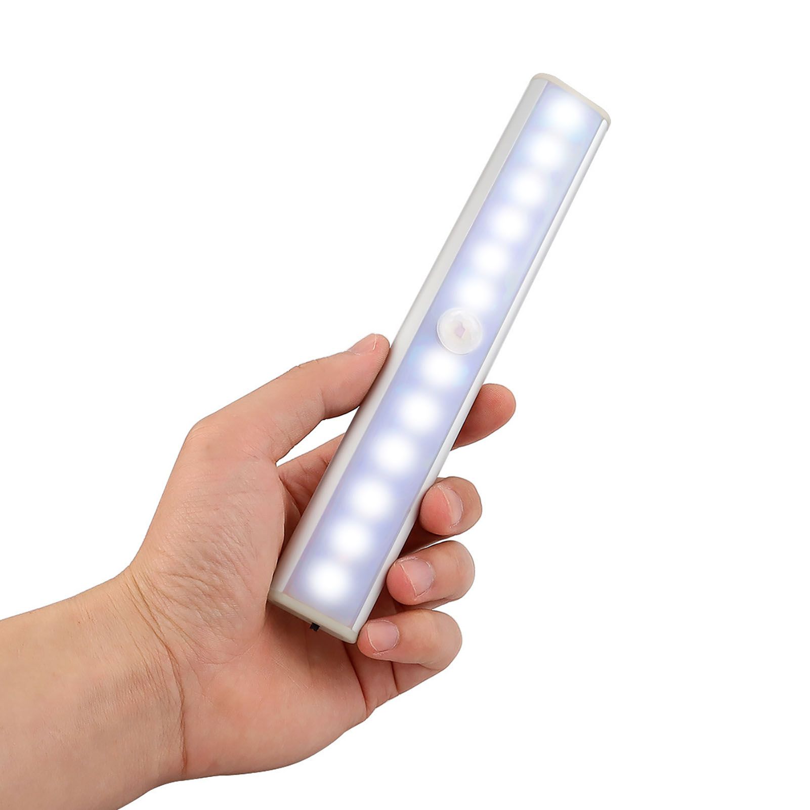 LED Closet Light 10 LEDs USB Rechargeable Motion Sensor Closet Light Wall view 3