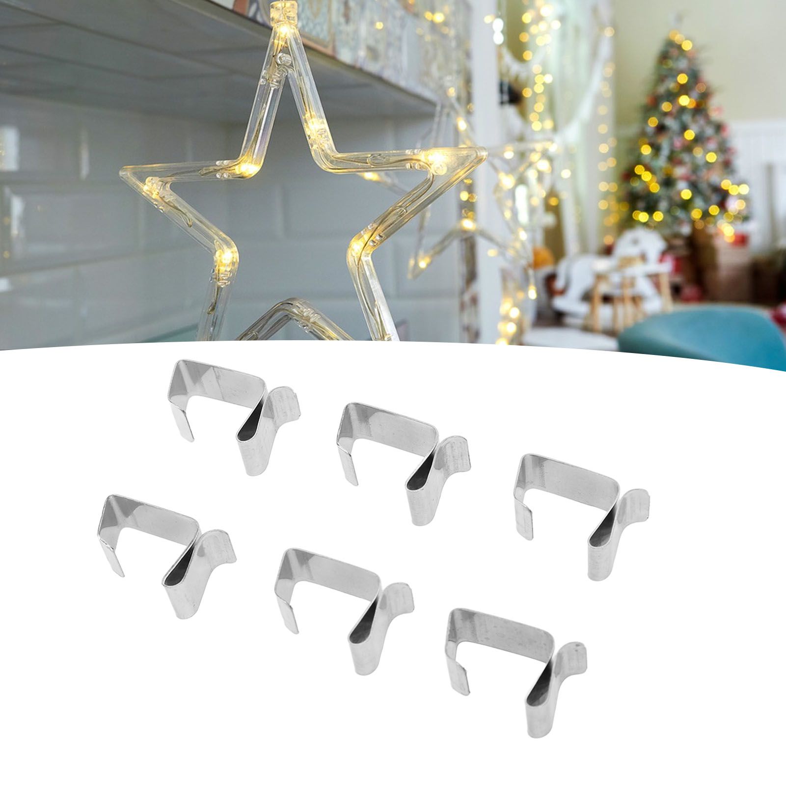 50Pcs Metal Christmas Lights Gutter Hooks Stainless Steel Christmas Lights view 12