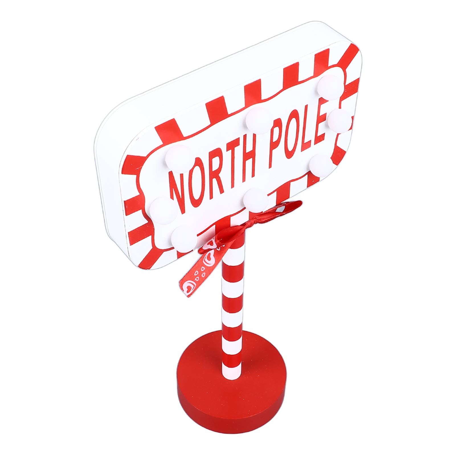 Christmas Stop Here Decor Metal Solid Wood LED Delicate Santa Stop Here Tree view 5