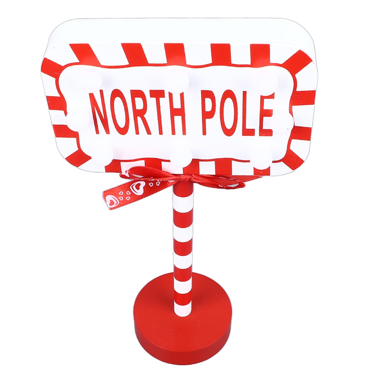 Christmas Stop Here Decor Metal Solid Wood LED Delicate Santa Stop Here Tree view 6