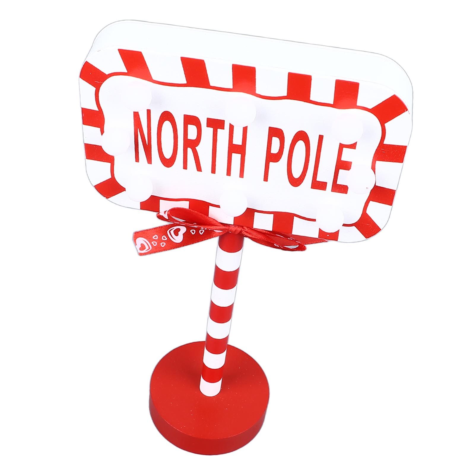 Christmas Stop Here Decor Metal Solid Wood LED Delicate Santa Stop Here Tree view 7