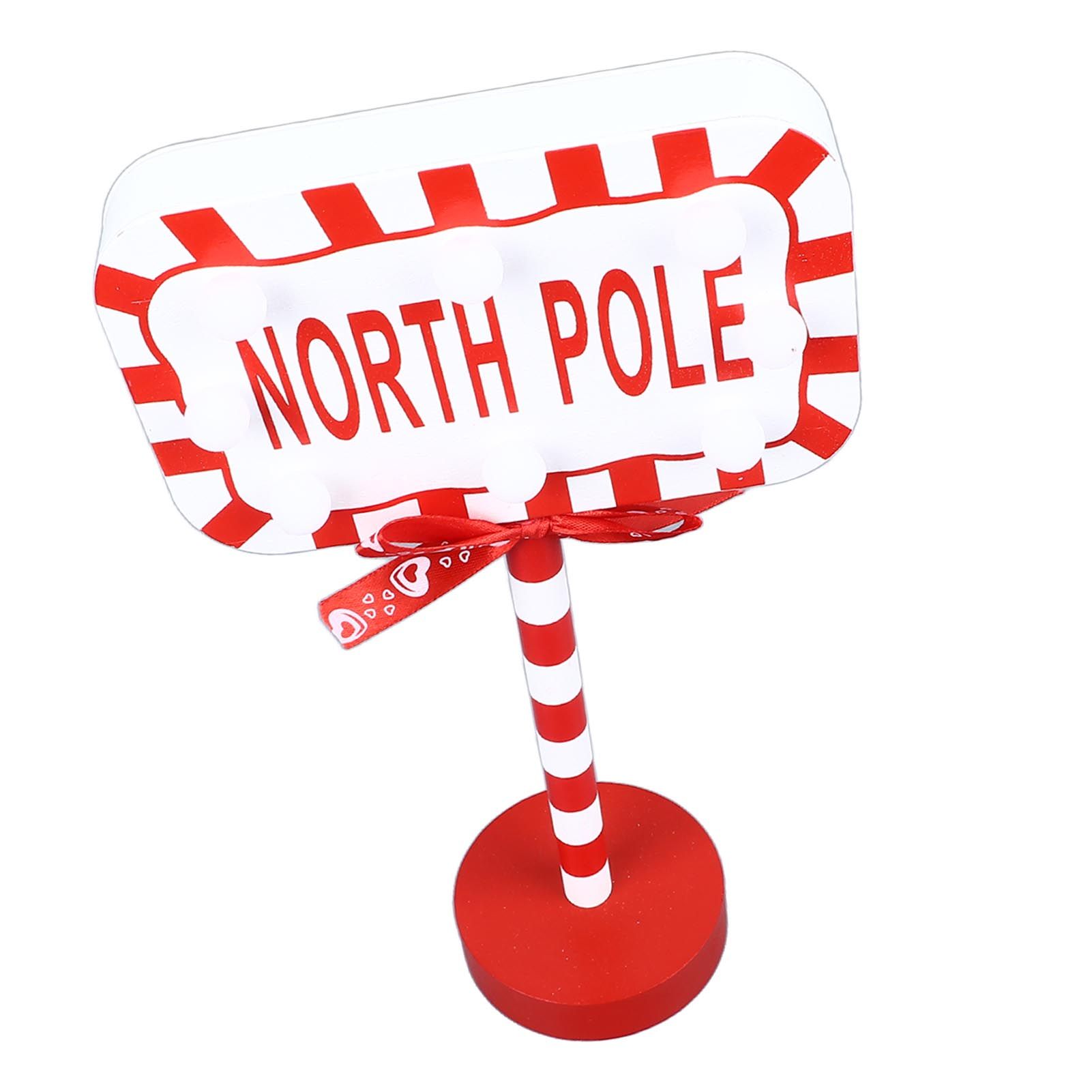 Christmas Stop Here Decor Metal Solid Wood LED Delicate Santa Stop Here Tree view 8