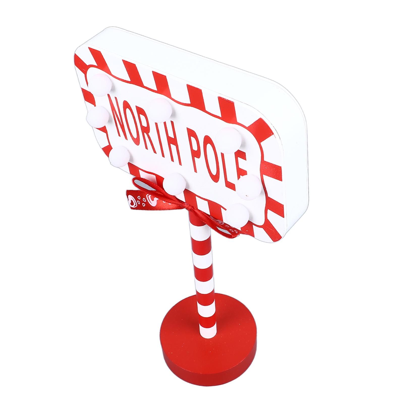 Christmas Stop Here Decor Metal Solid Wood LED Delicate Santa Stop Here Tree view 9