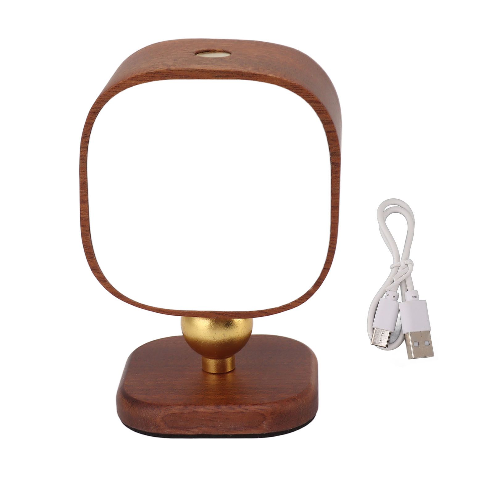 Wooden Magnetic Wall Lamp Portable Bedside Square Night Light Dimmable Wall