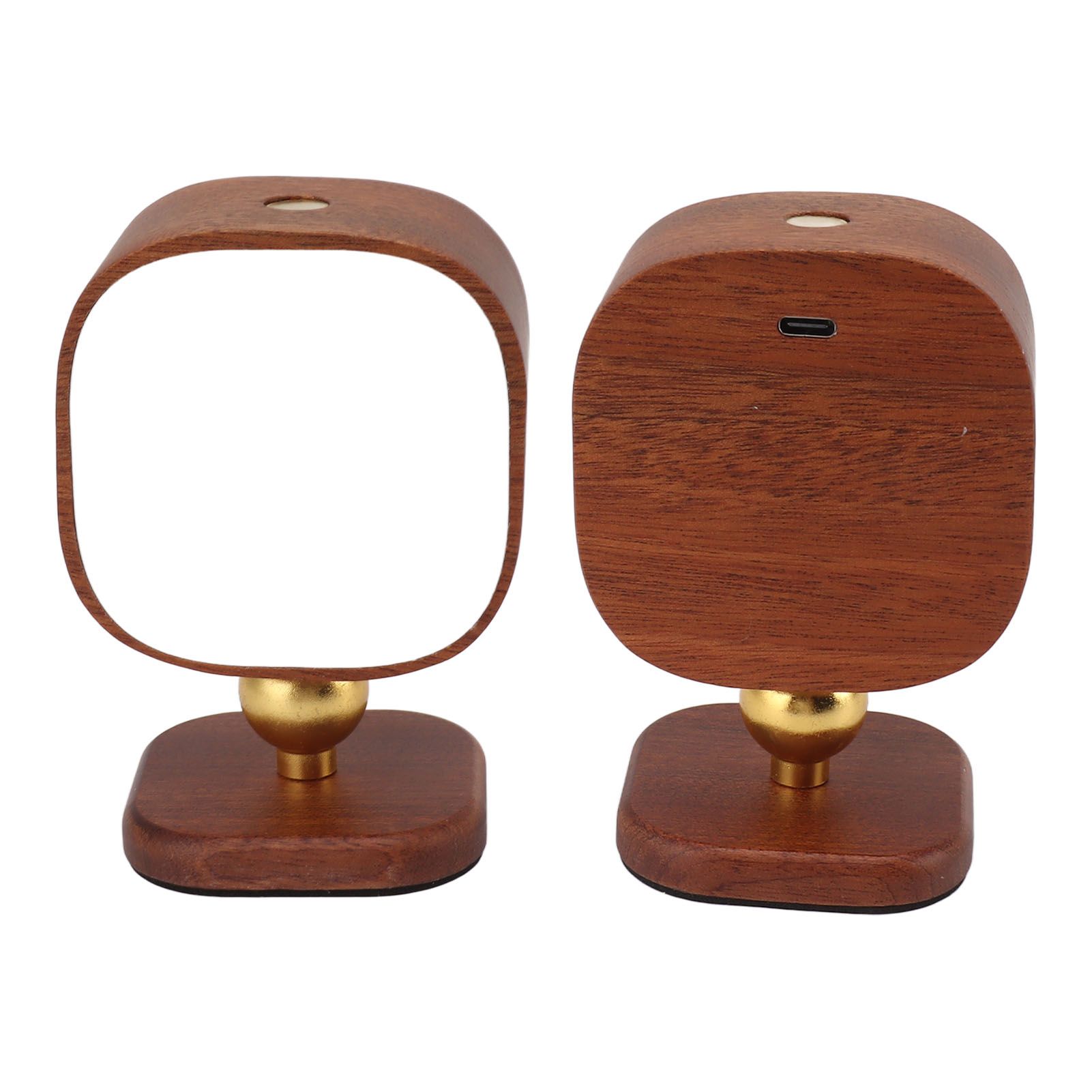 Wooden Magnetic Wall Lamp Portable Bedside Square Night Light Dimmable Wall view 9