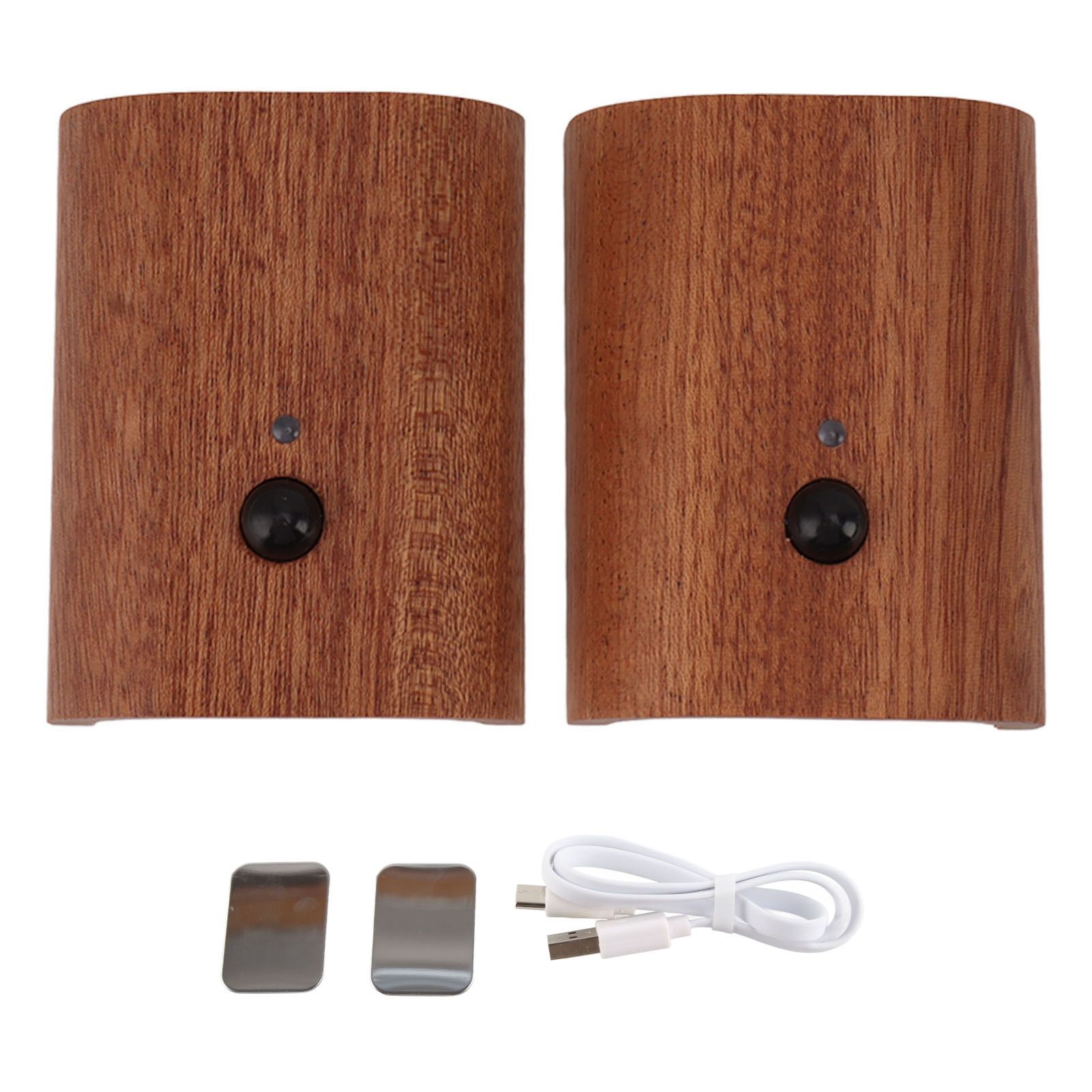 2Pcs Hallway Night Light Intelligent Linkage Wooden Motion Sensor Stairway