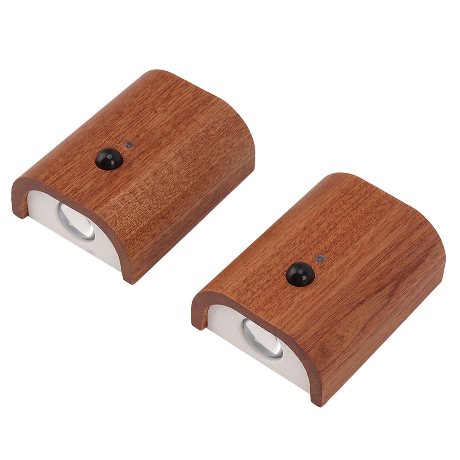 2Pcs Hallway Night Light Intelligent Linkage Wooden Motion Sensor Stairway view 3