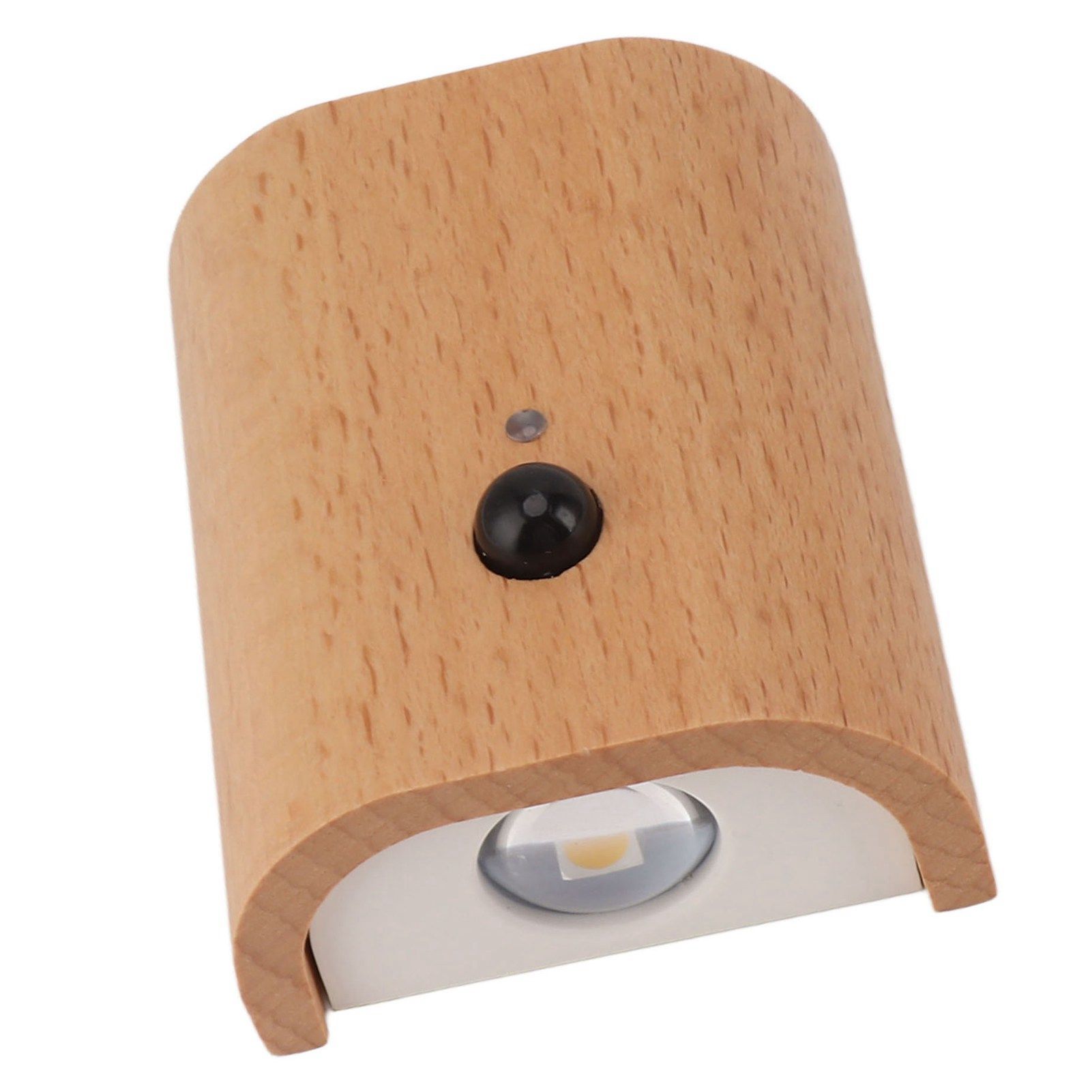 Step Light Wall Sconce Beech Wood Motion Dusk to Dawn Sensor Magnet 2 Side view 10