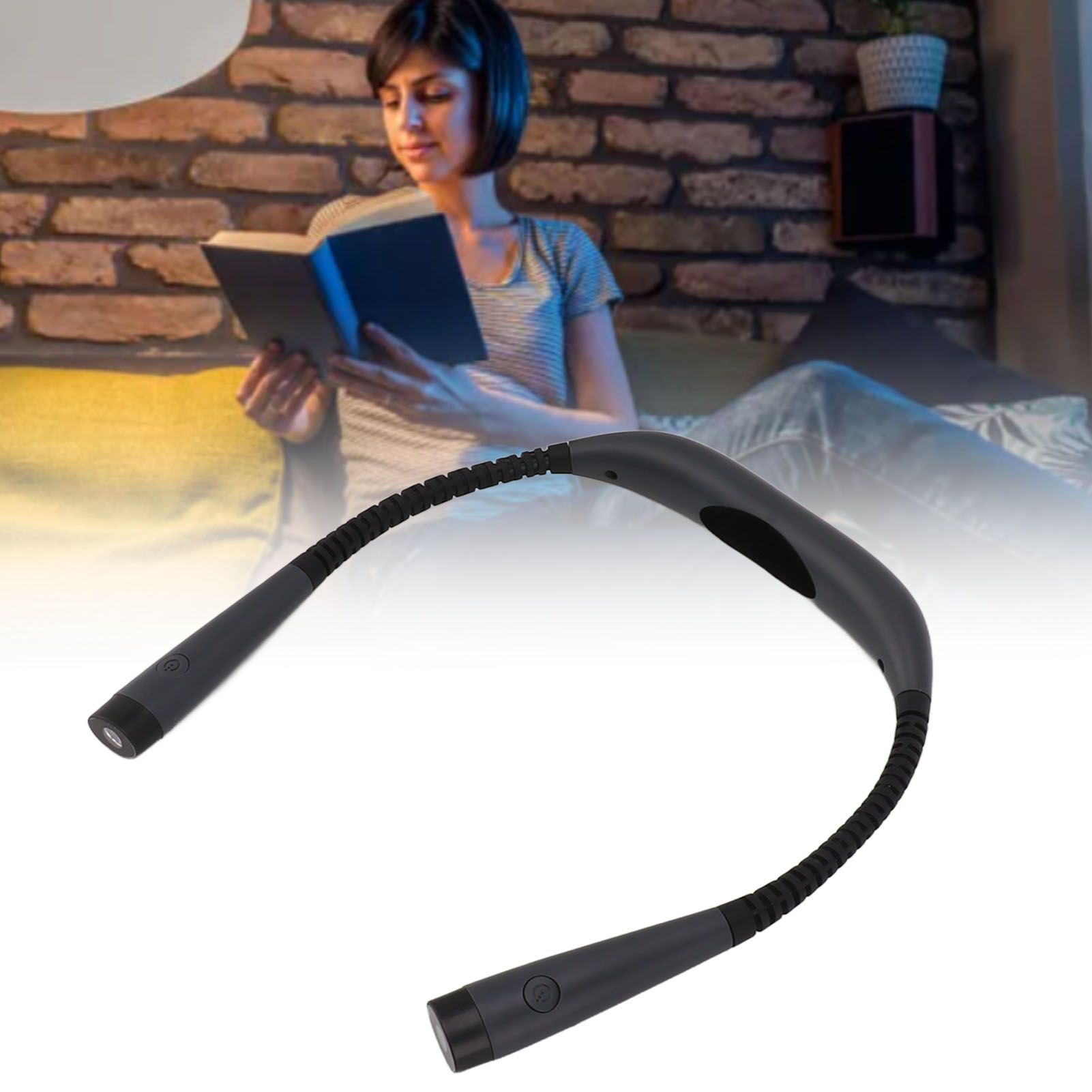 LED Neck Reading Light 3 Colors 3 Bright Level 1000mAh Rechargeable Battery view 12