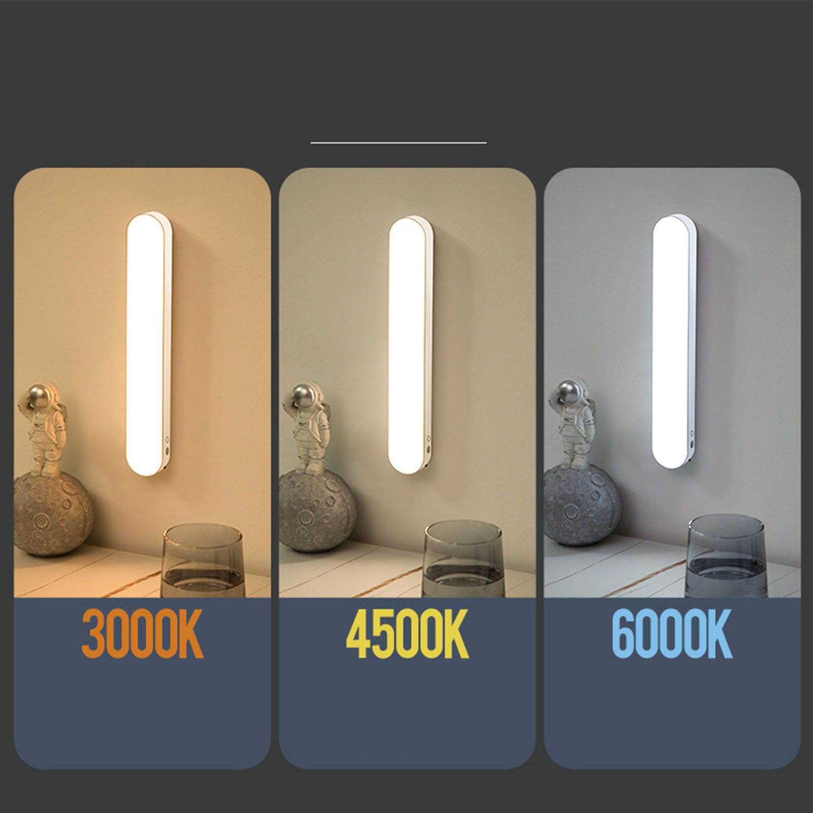 Under Cabinet Light LED Dimmable Magnetic USB Closet Stick On Light Wall view 15