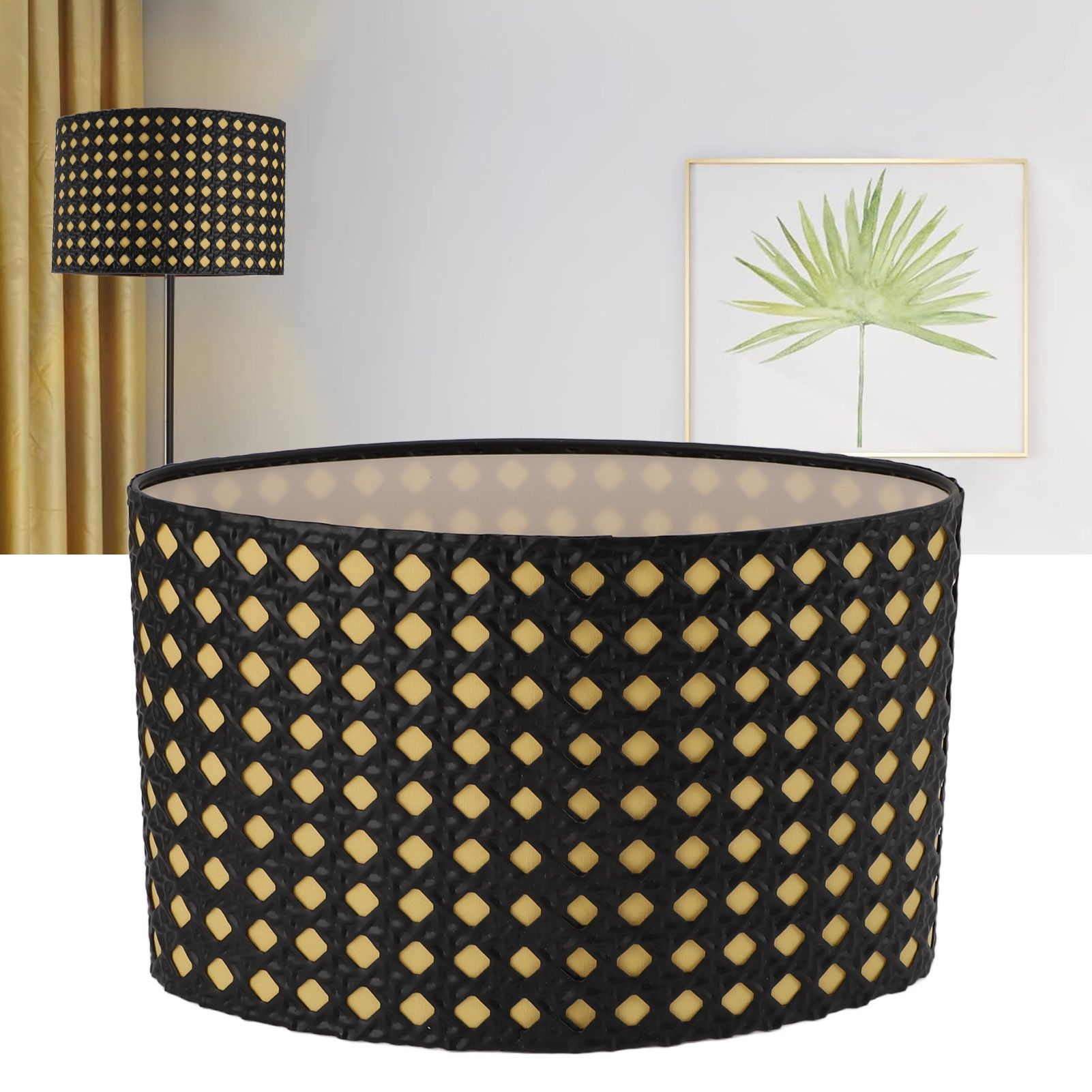 Lampshade Oval Shaped Hollow Metal Carved Compatible E27 E14 Caliber view 11