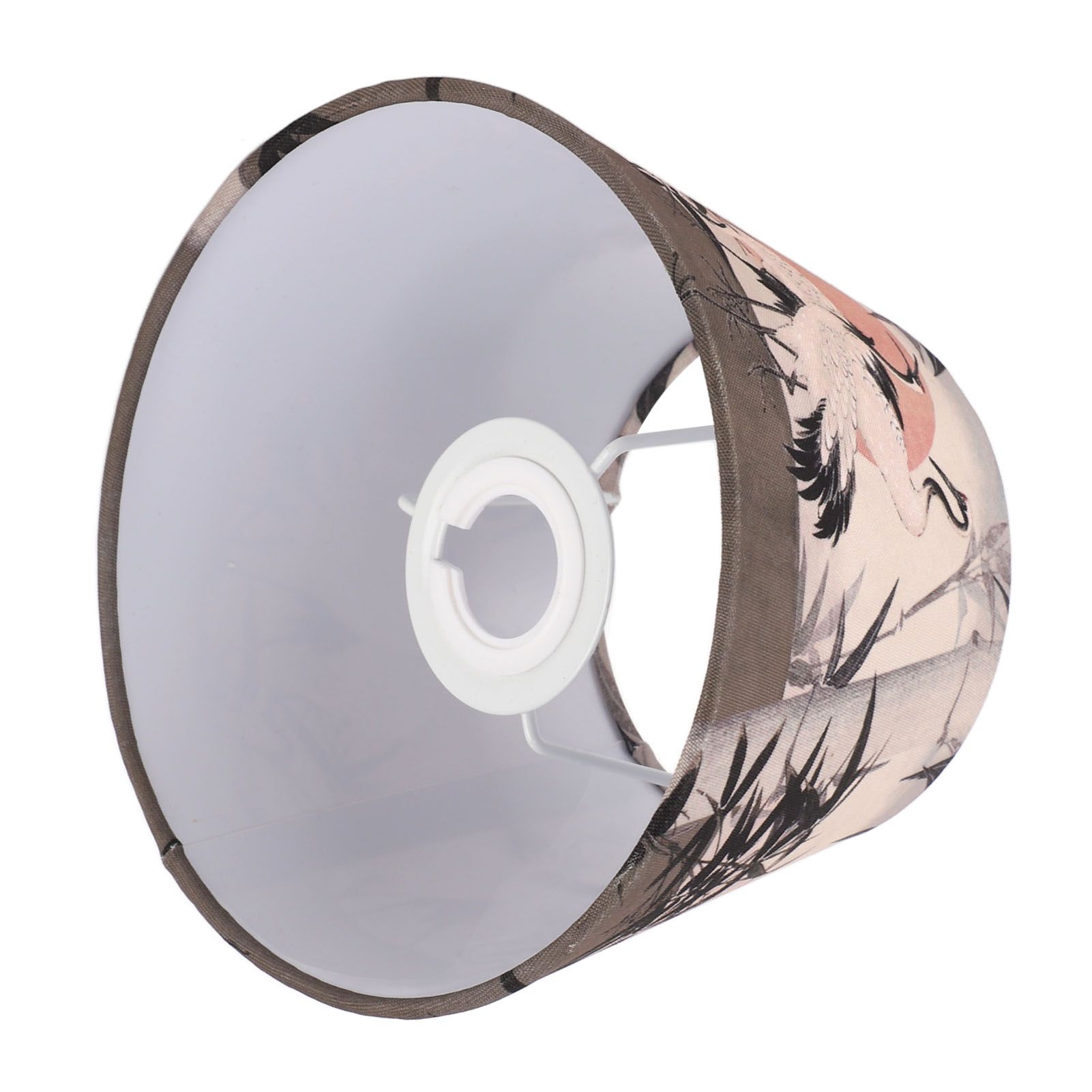 Chinese Style Lamp Shade Cloth E27 E14 Red Crowned Crane Decorative Drum Lamp view 6