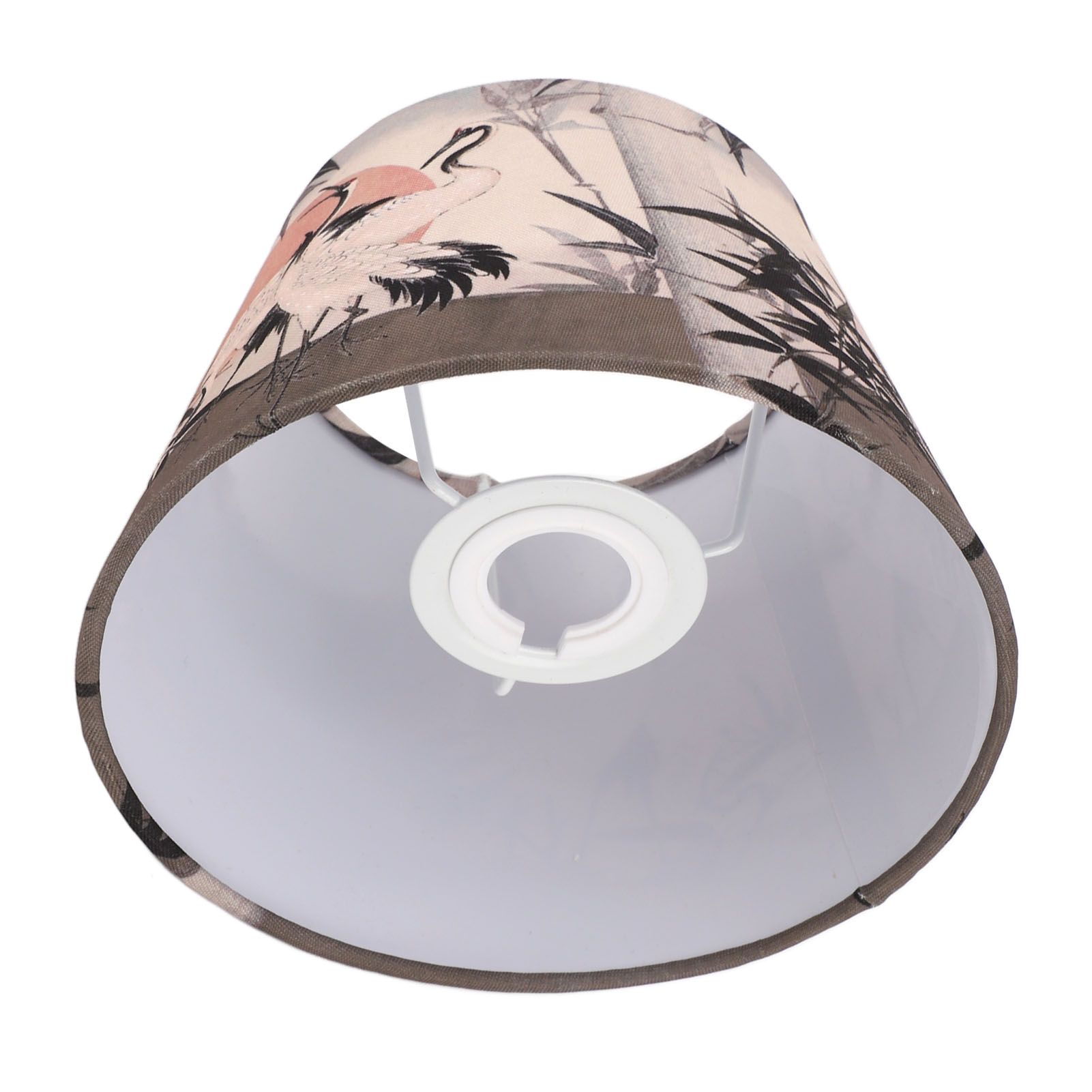 Chinese Style Lamp Shade Cloth E27 E14 Red Crowned Crane Decorative Drum Lamp view 7