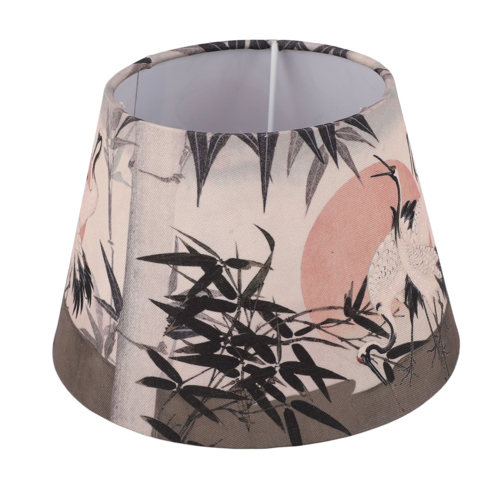 Chinese Style Lamp Shade Cloth E27 E14 Red Crowned Crane Decorative Drum Lamp view 8