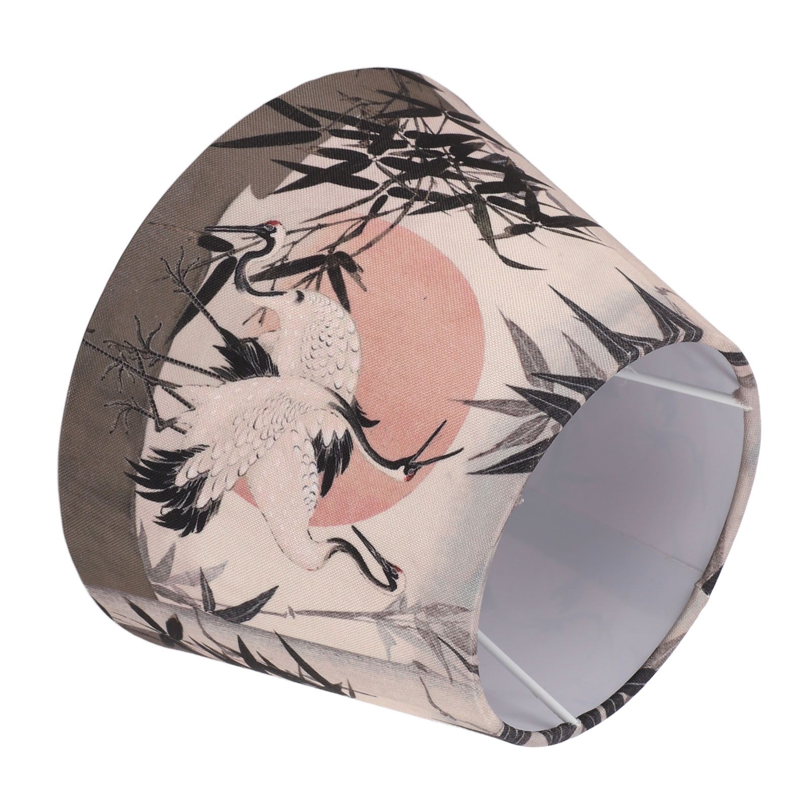 Chinese Style Lamp Shade Cloth E27 E14 Red Crowned Crane Decorative Drum Lamp view 9