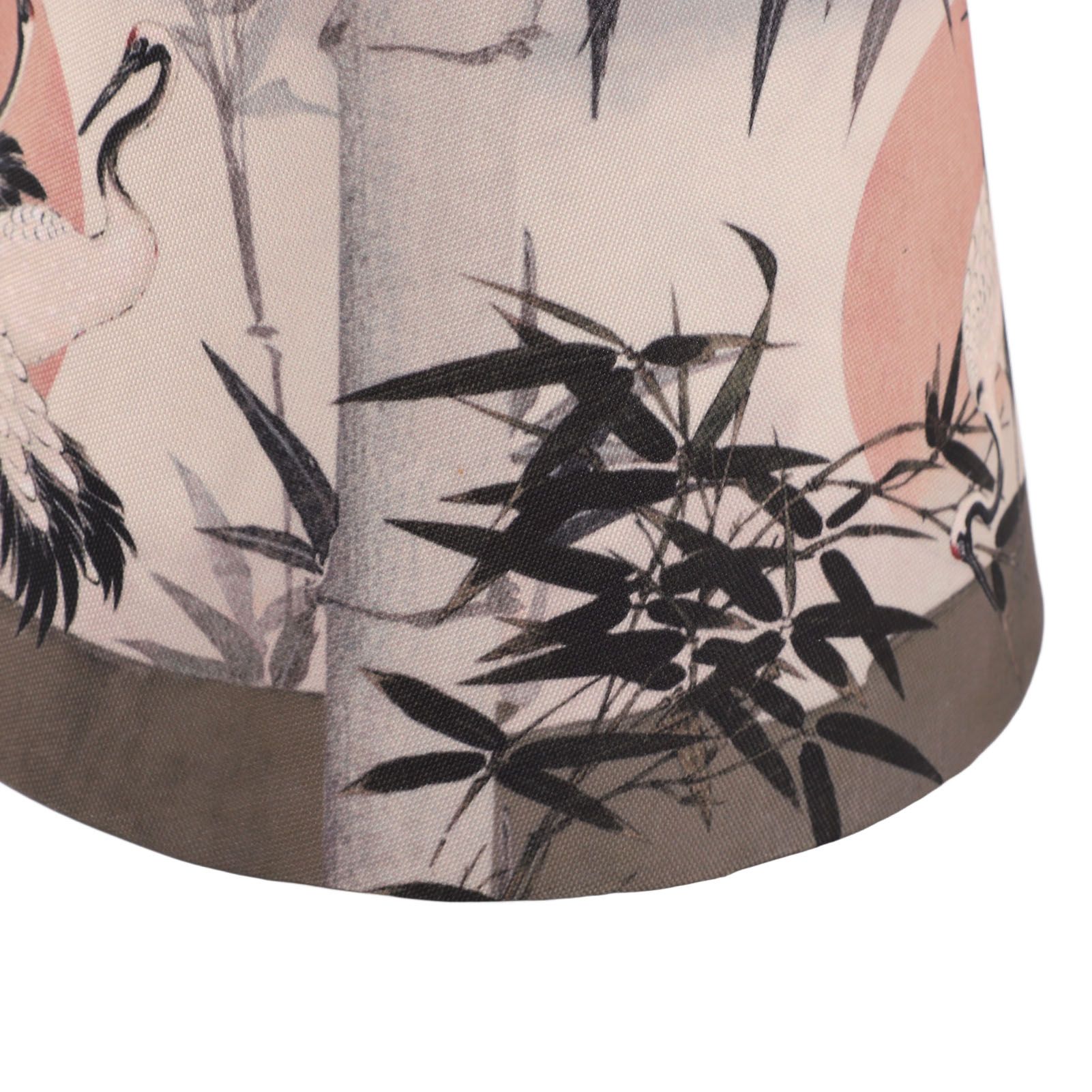 Chinese Style Lamp Shade Cloth E27 E14 Red Crowned Crane Decorative Drum Lamp view 13