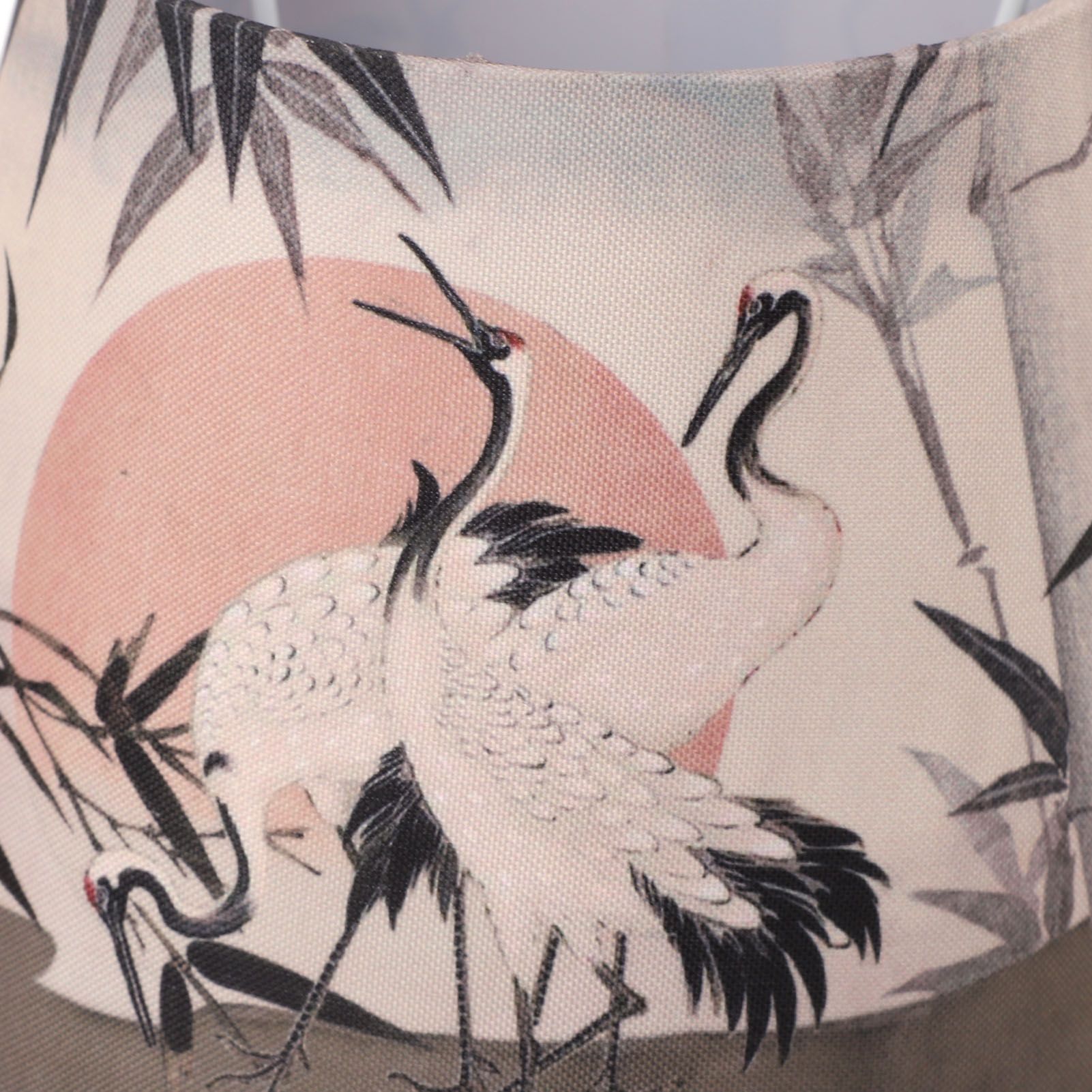Chinese Style Lamp Shade Cloth E27 E14 Red Crowned Crane Decorative Drum Lamp view 14