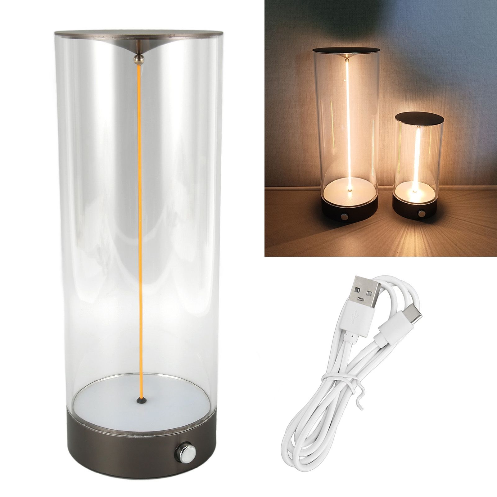 Bedside Night Light Touch Dimmable USB Charging Minimalist LED Table Lamp for view 12