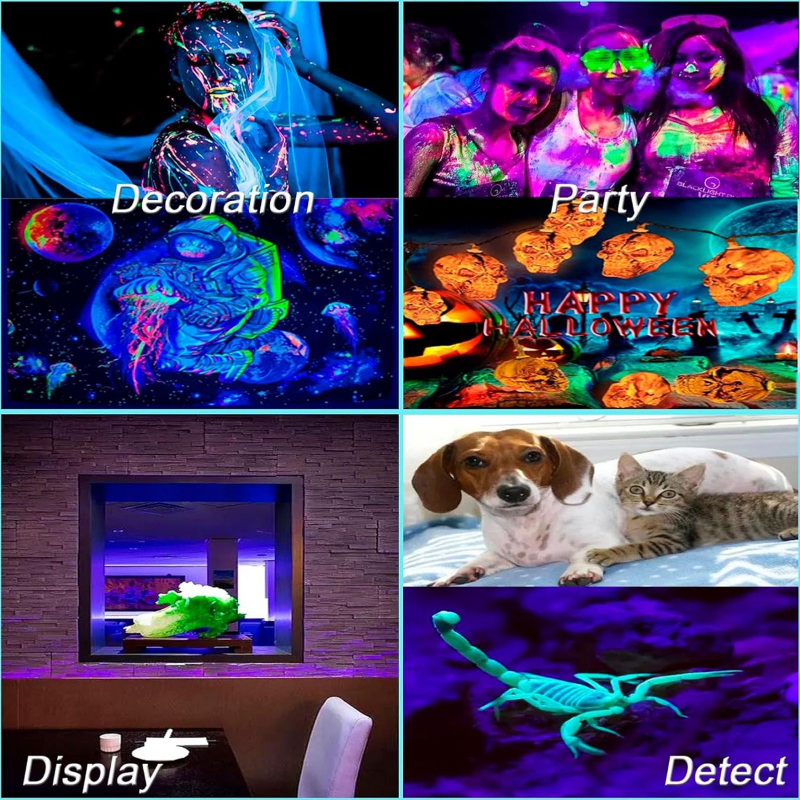 LED UV Black Light Tube UVA 380 To 400nm 29cm Length 5V USB Powered LED view 13
