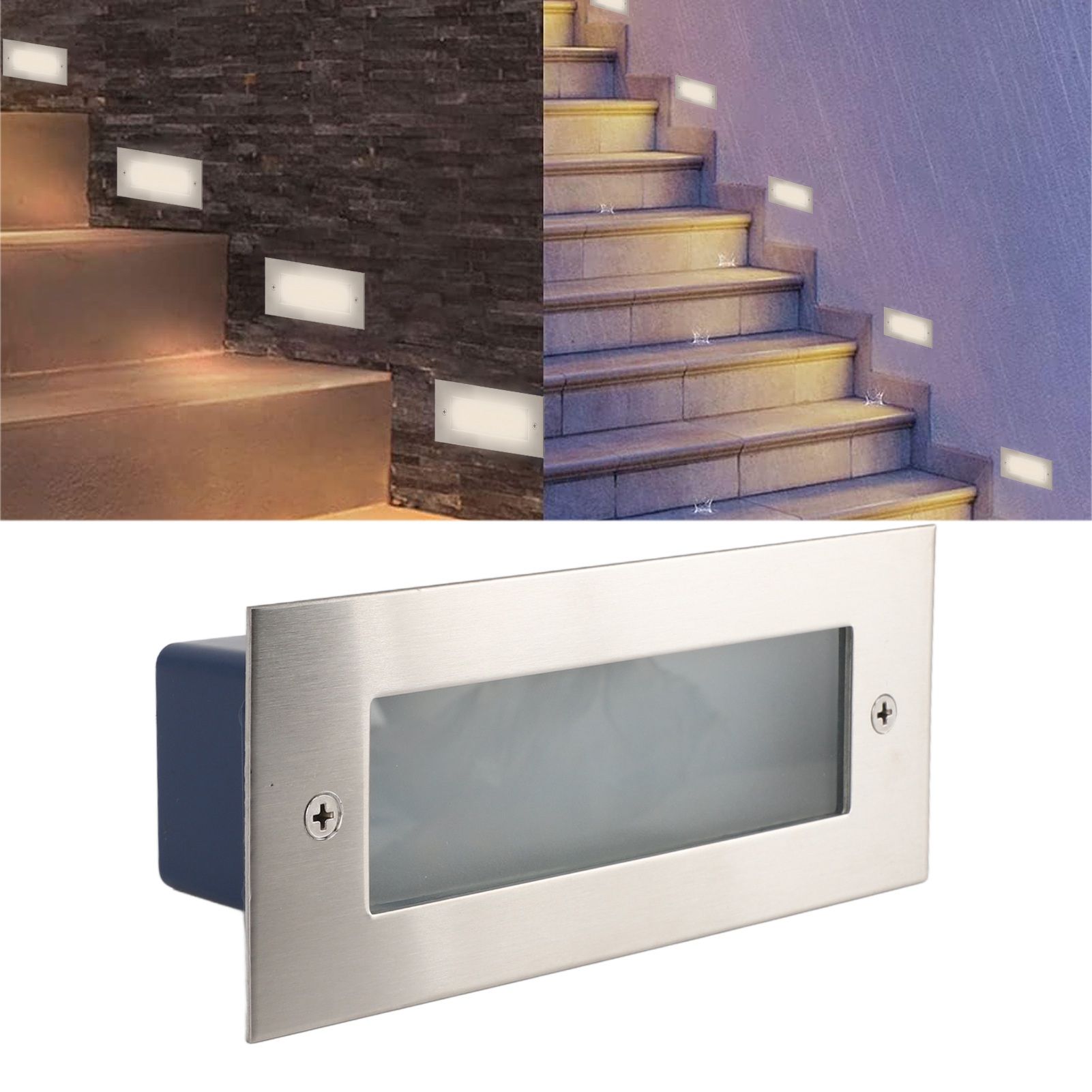 LED Step Light Indoor Outdoor Aluminum Alloy Waterproof Embedded Stair Wall view 12