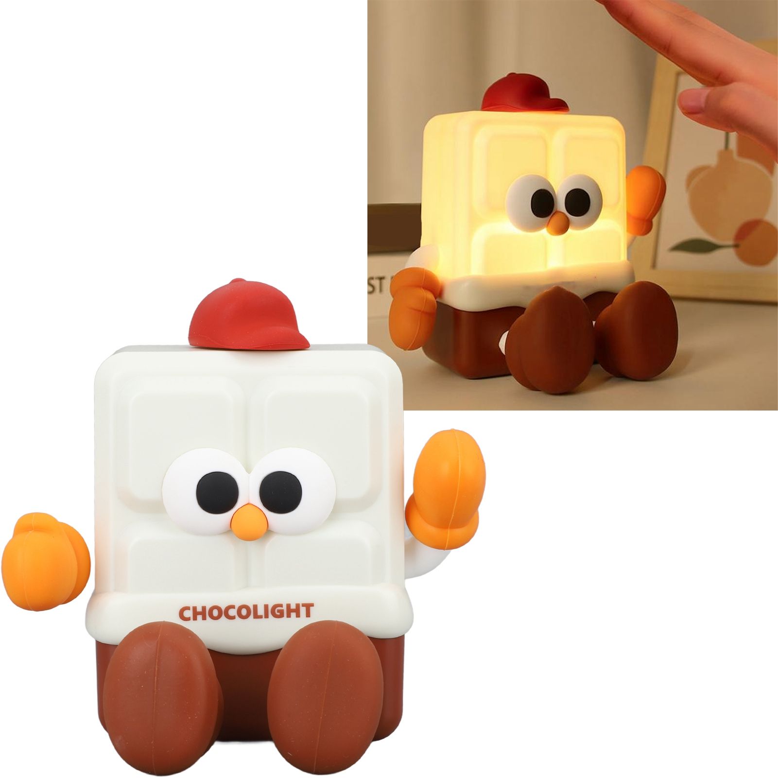 Chocolate Night Light for Kids 30min Timing Baby Silicone LED Night Lamp view 11