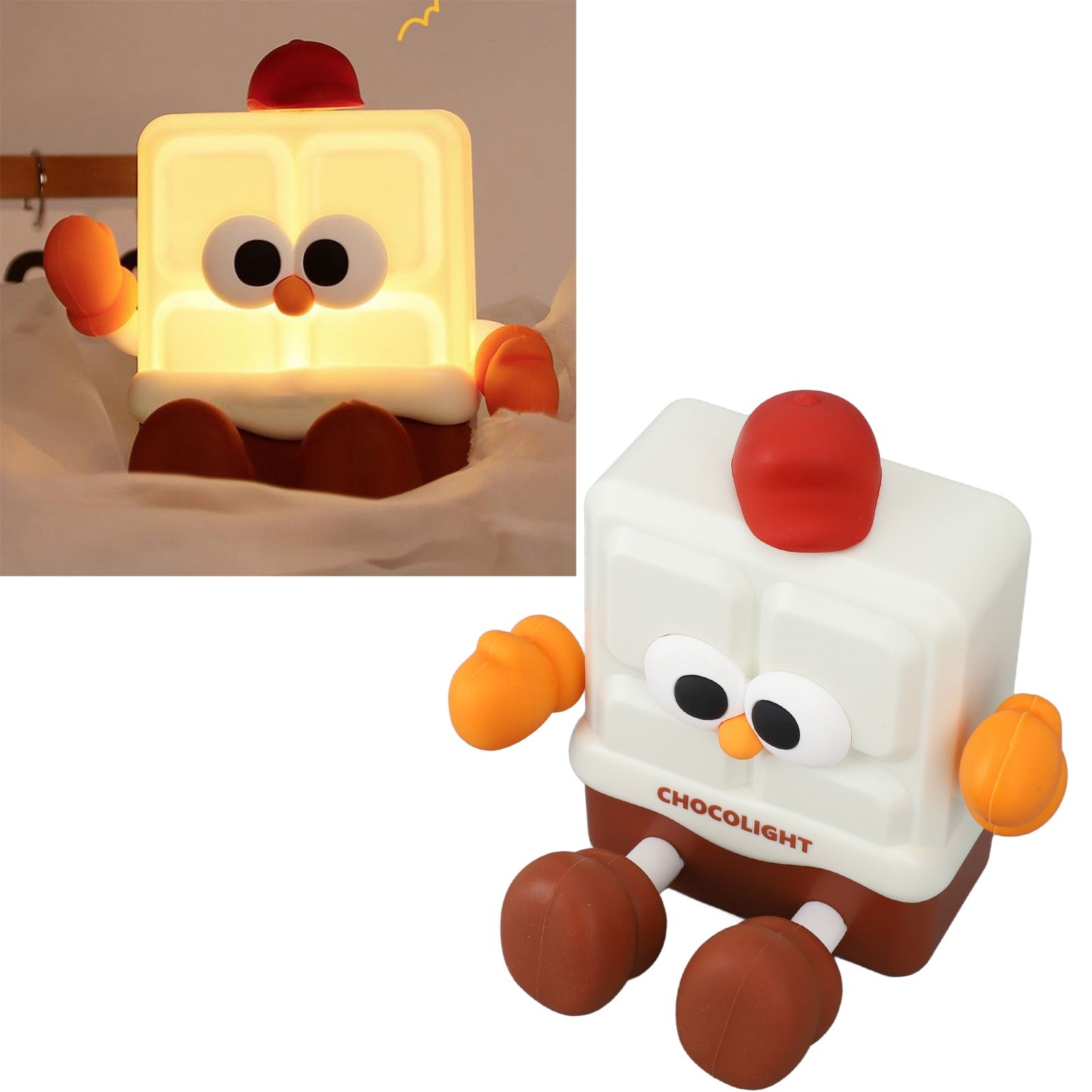 Chocolate Night Light for Kids 30min Timing Baby Silicone LED Night Lamp view 12