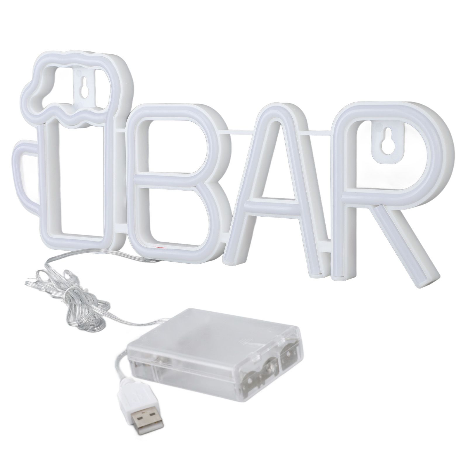 LED Neon Sign BAR Shape Design USB Or Battery Powered High Safety Widely Used view 3
