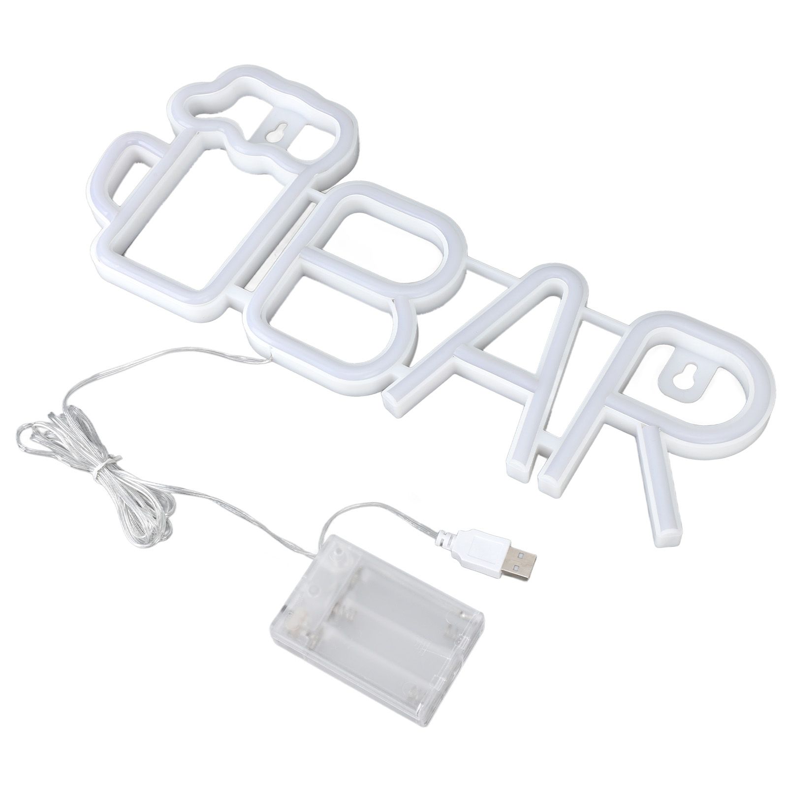 LED Neon Sign BAR Shape Design USB Or Battery Powered High Safety Widely Used view 2