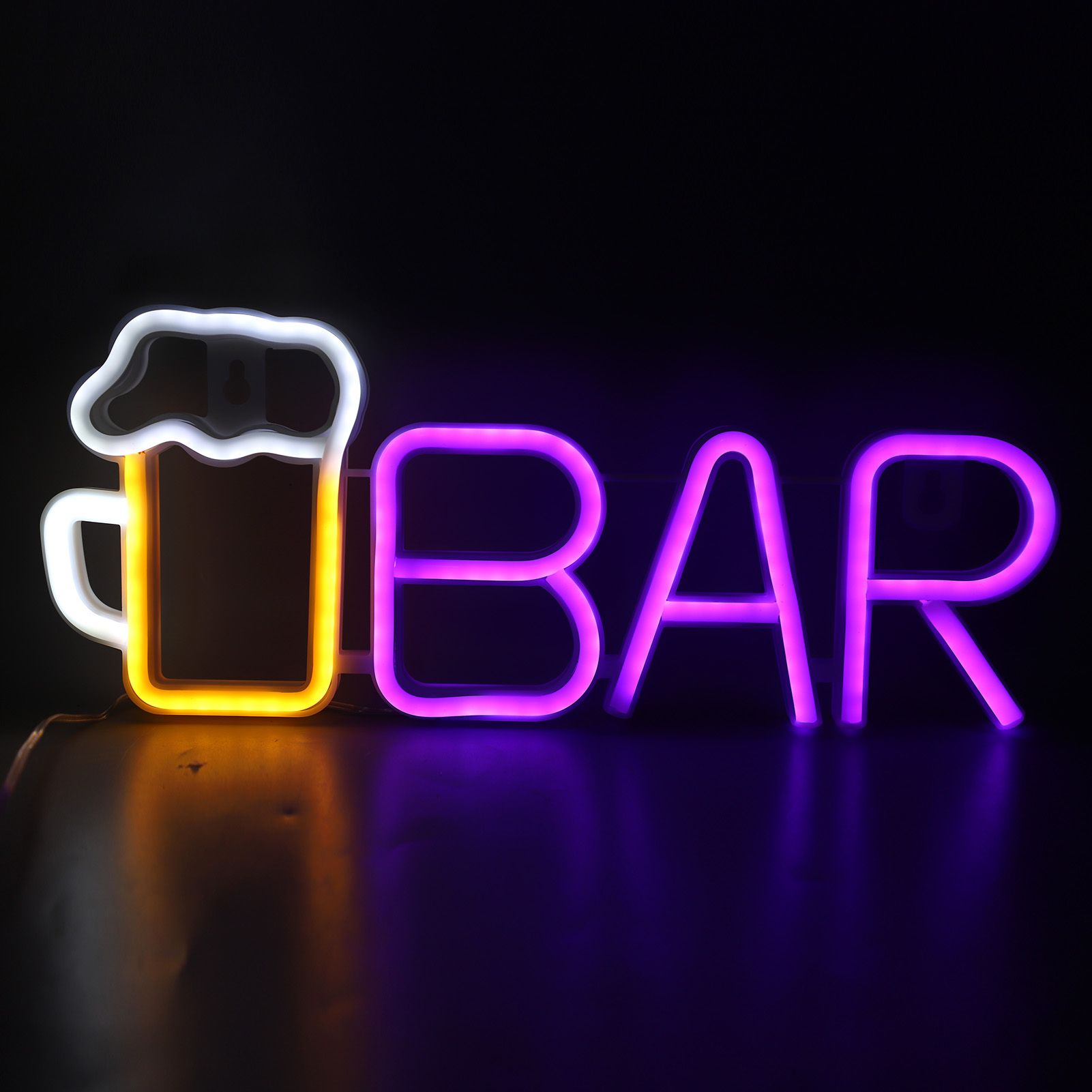 LED Neon Sign BAR Shape Design USB Or Battery Powered High Safety Widely Used view 11