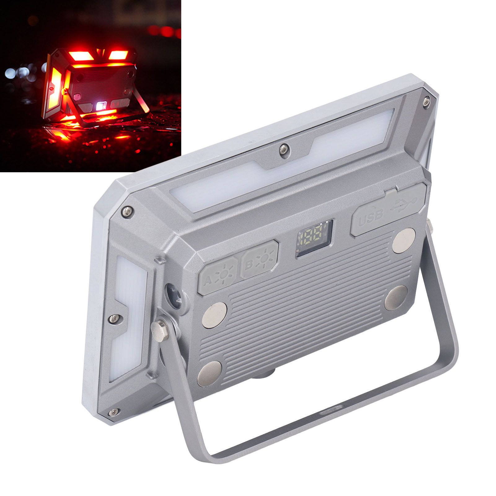 Portable LED Work Light Rechargeable Floodlight IP44 Waterproof Dimming Lamp view 12