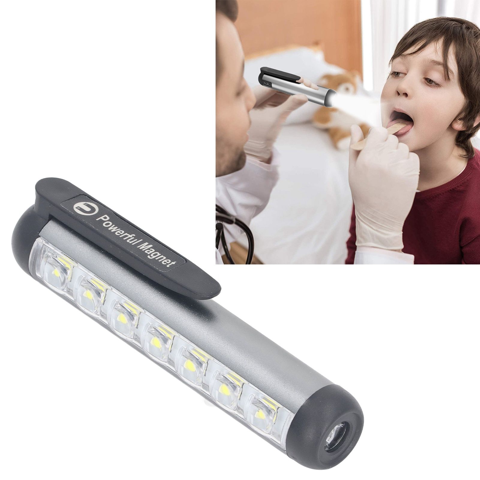 LED Pen Light Aluminum Alloy Portable USB Rechargeable Pocket Dual Beam view 11