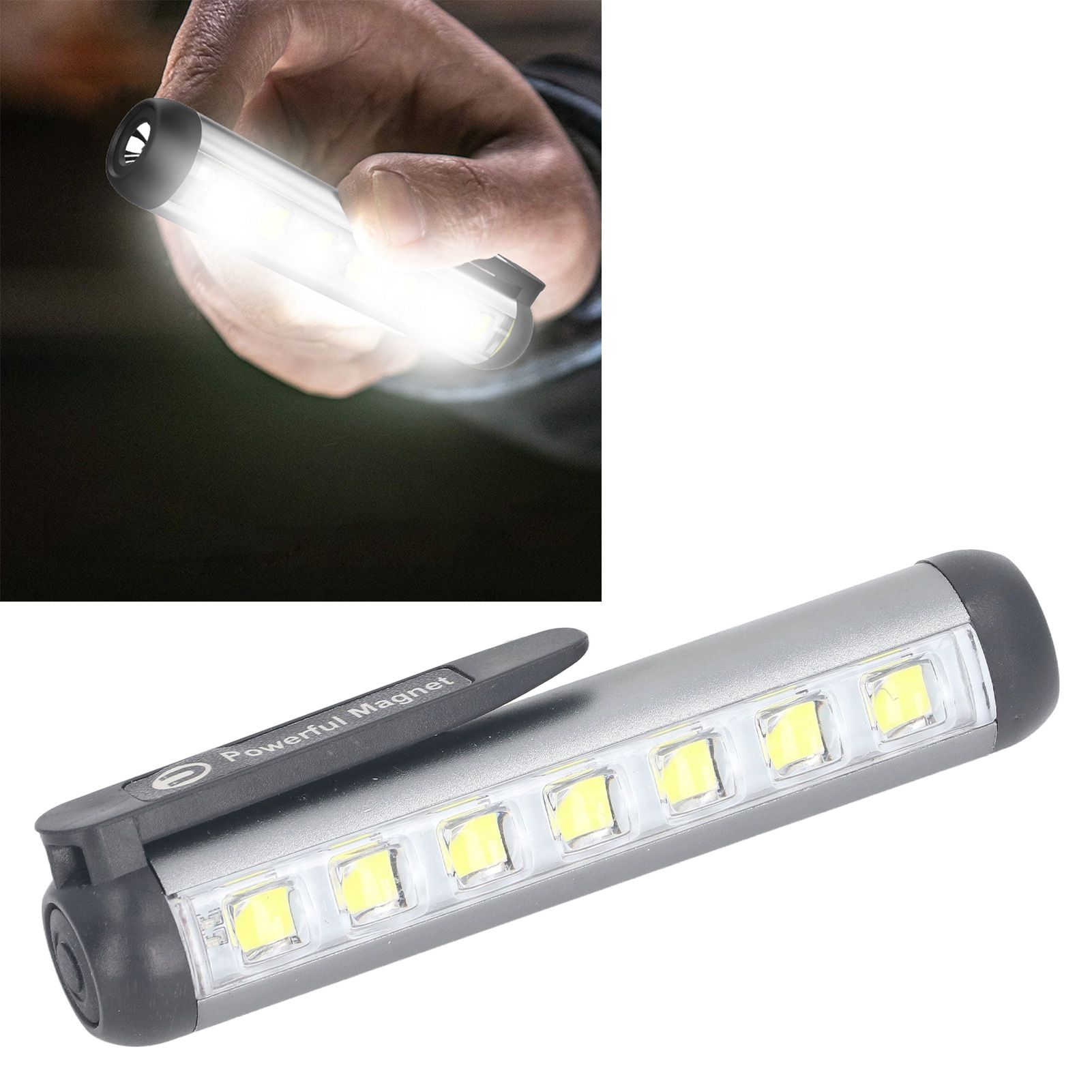 LED Pen Light Aluminum Alloy Portable USB Rechargeable Pocket Dual Beam view 12