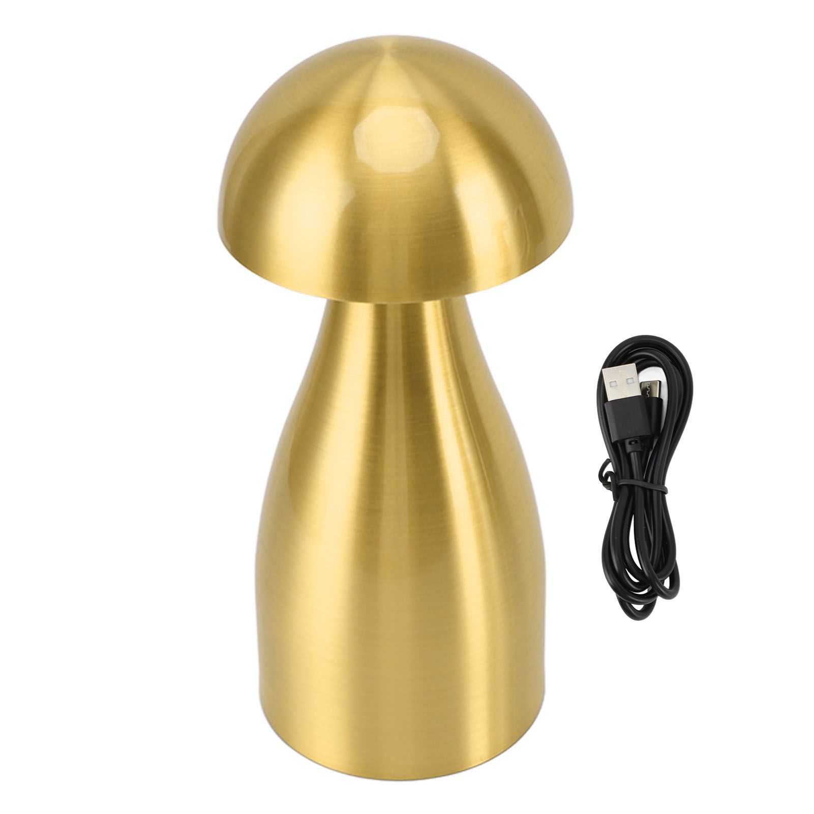 Metal Mushroom Table Lamp Dimmable Mushroom Decor Night Light Cordless