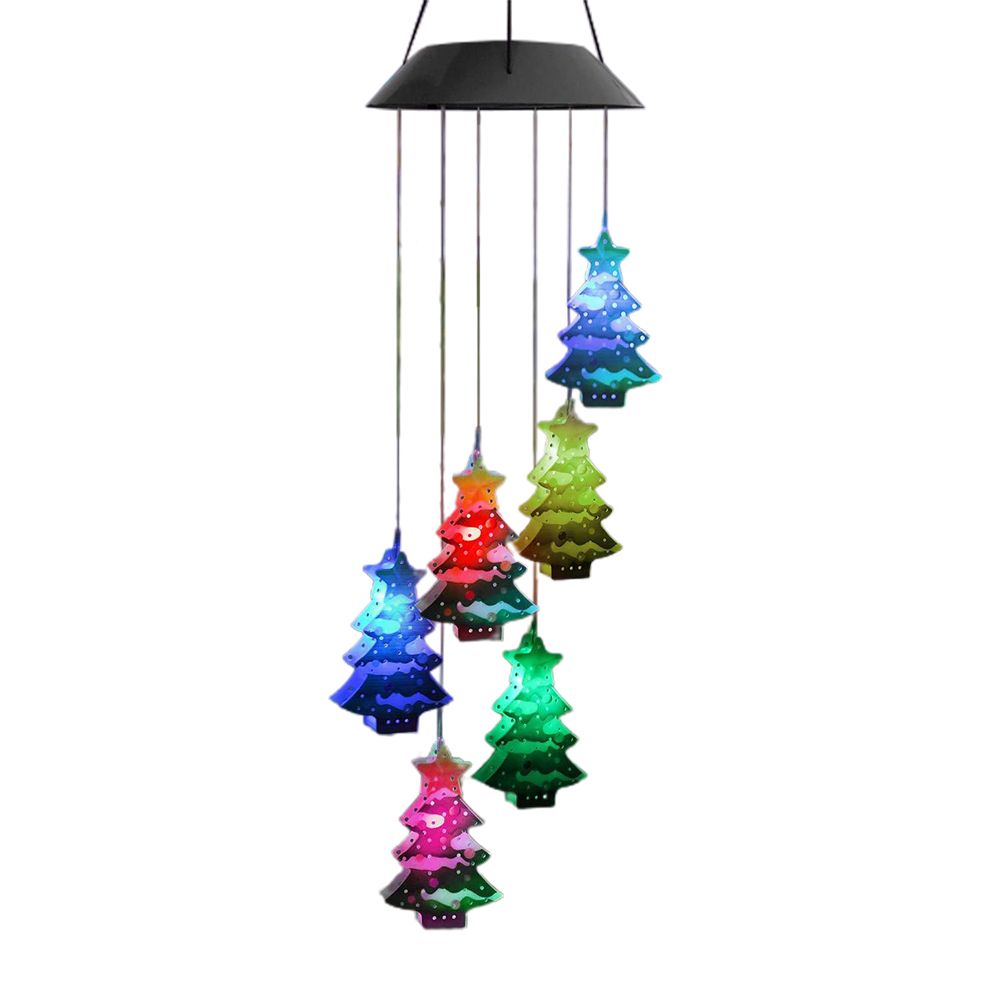 Christmas Solar Wind Chime Light Outdoor Solar Powered Waterproof LED Wind