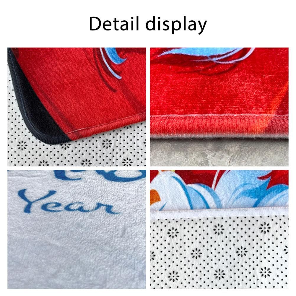 3Pcs Christmas Mat Sets Santa Claus Non Slip Mat Bathroom Doormat Toilet Seat view 5