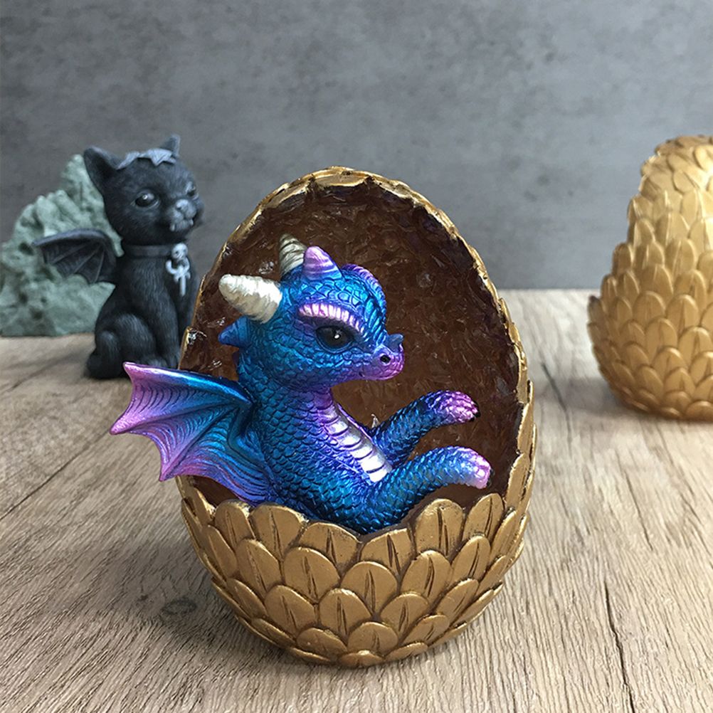 Simulations Crystal Dragon Egg Ornaments Desktop Decorations Shiny Resin view 5