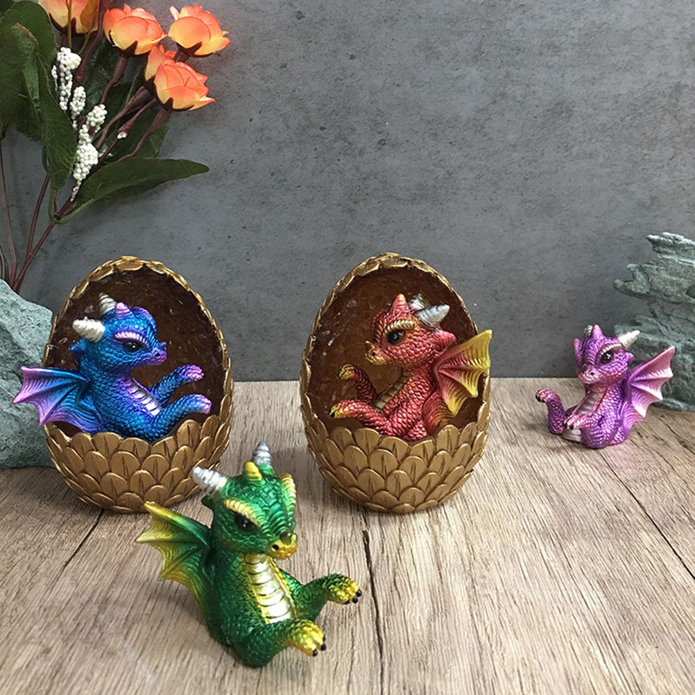 Simulations Crystal Dragon Egg Ornaments Desktop Decorations Shiny Resin view 8