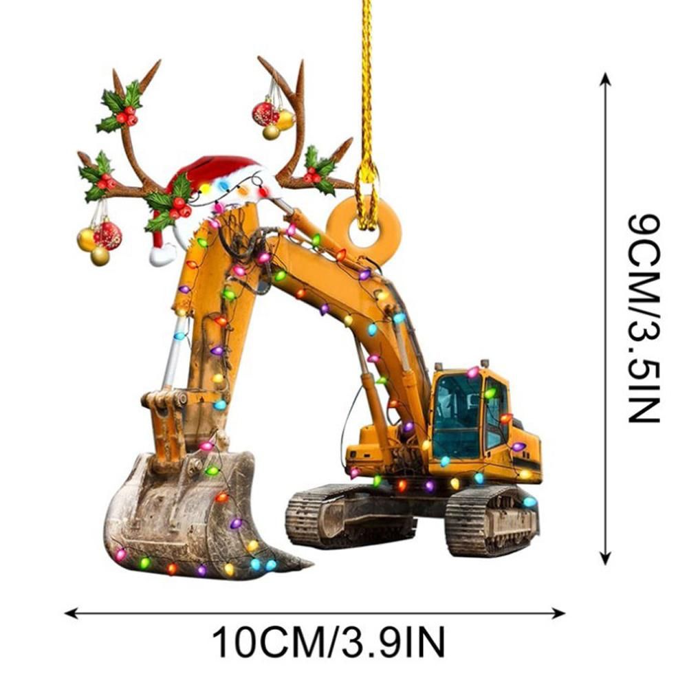 Christmas Tree Pendant Hanging Decoration Gift Personalized Fire Truck Vehicle view 2