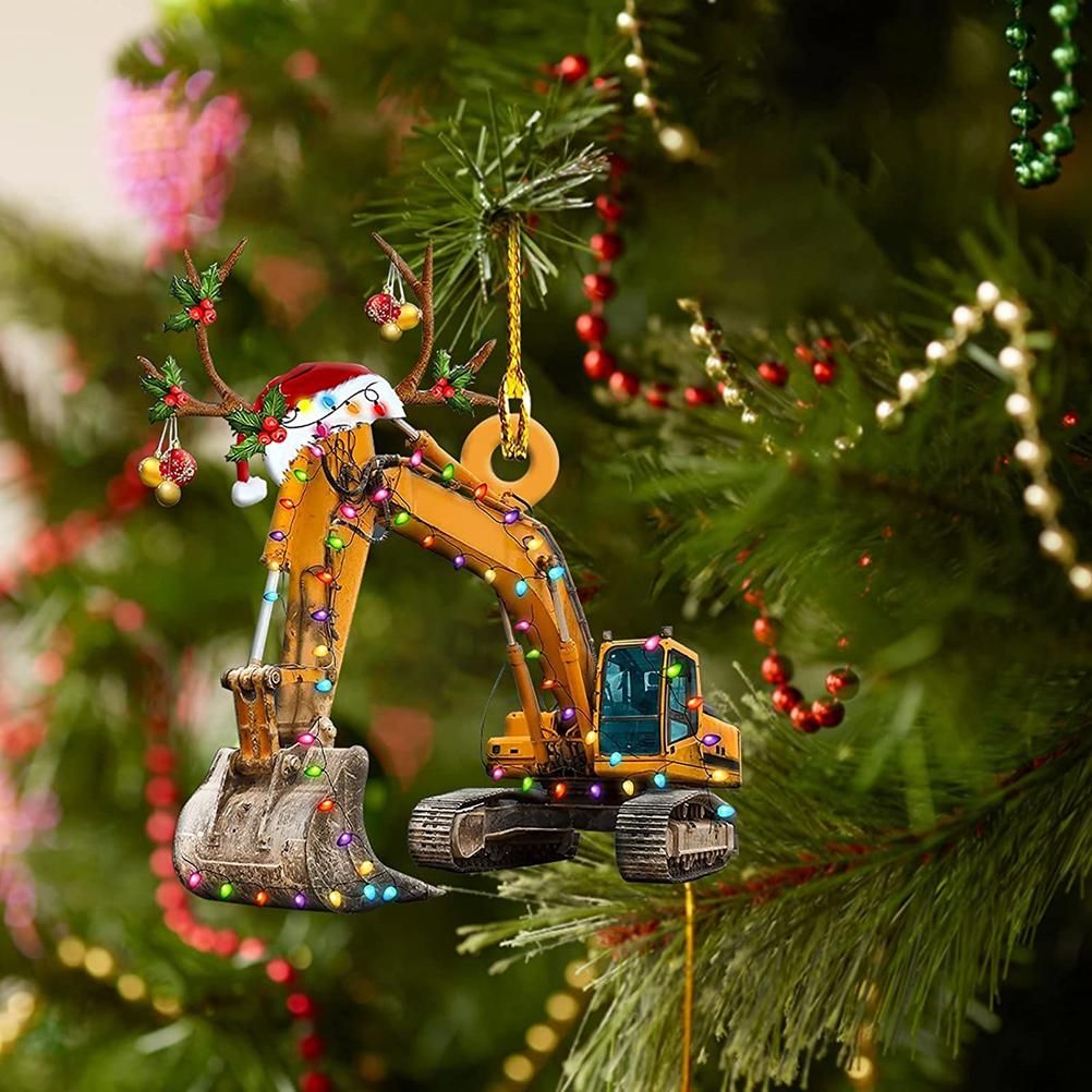 Christmas Tree Pendant Hanging Decoration Gift Personalized Fire Truck Vehicle view 5