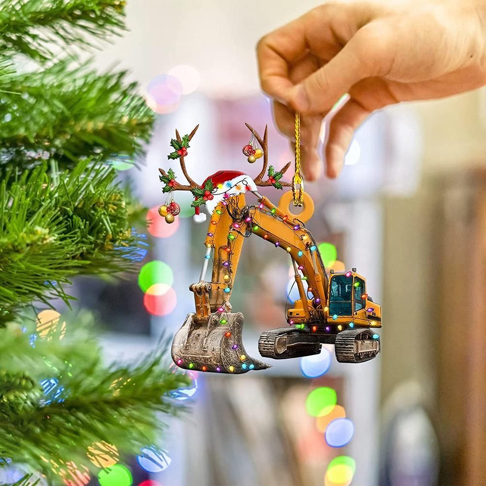 Christmas Tree Pendant Hanging Decoration Gift Personalized Fire Truck Vehicle view 6