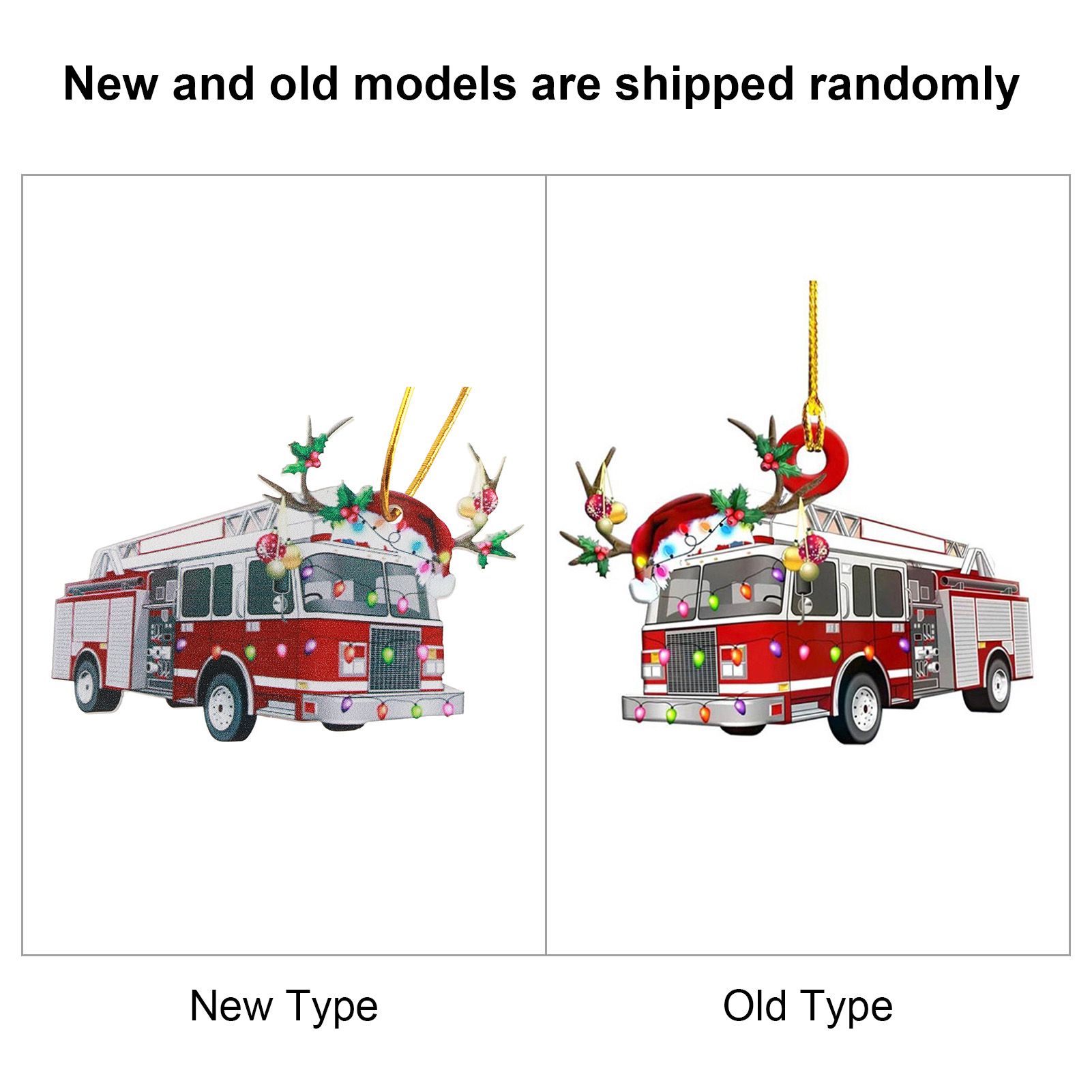 Christmas Tree Pendant Hanging Decoration Gift Personalized Fire Truck Vehicle view 9